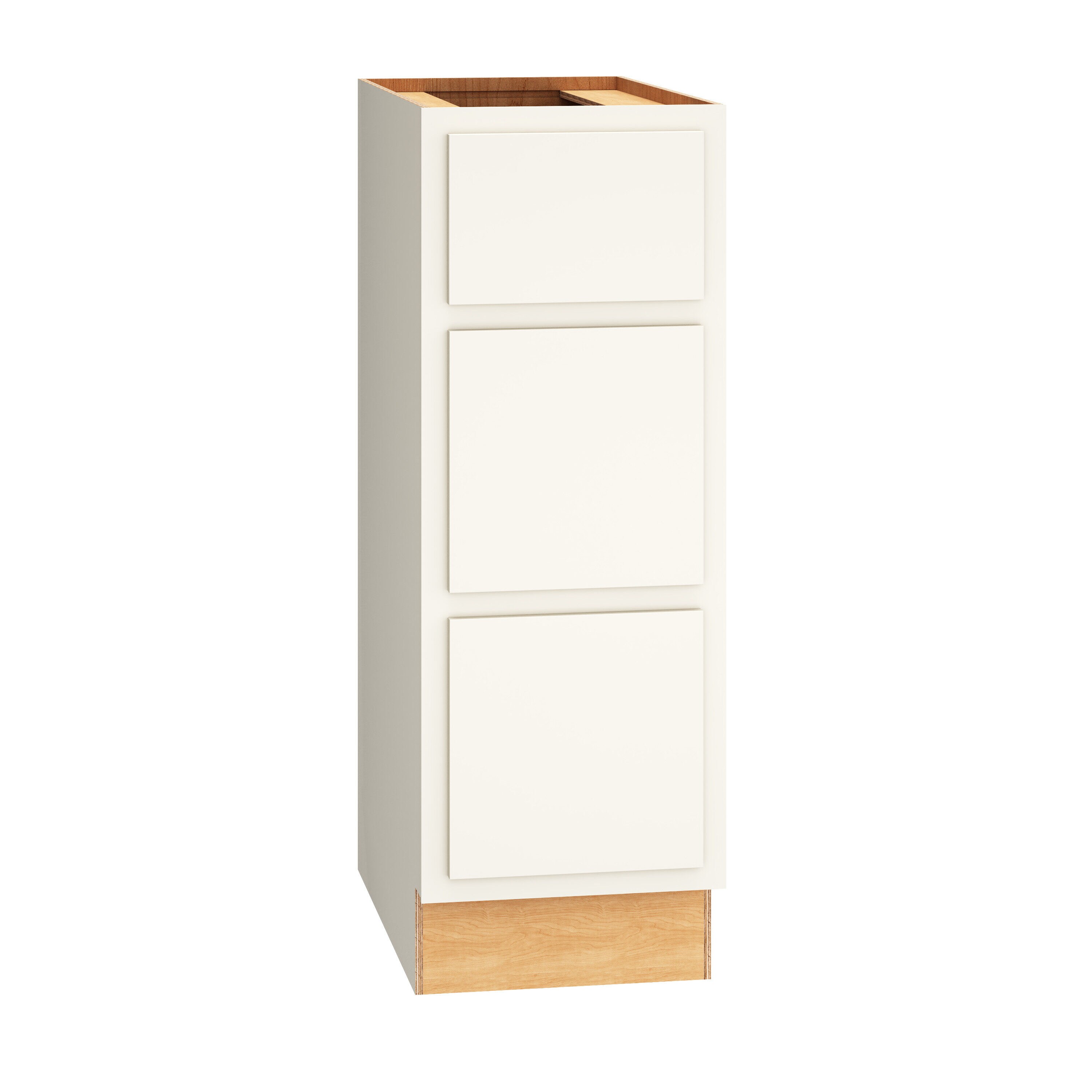 Diamond Express 321 VDB123421 Jamestown 12-in W x 34.5-in H x 21-in D White Partial Overlay 3 -Drawer Wood Wall-mount Cabinet Banks