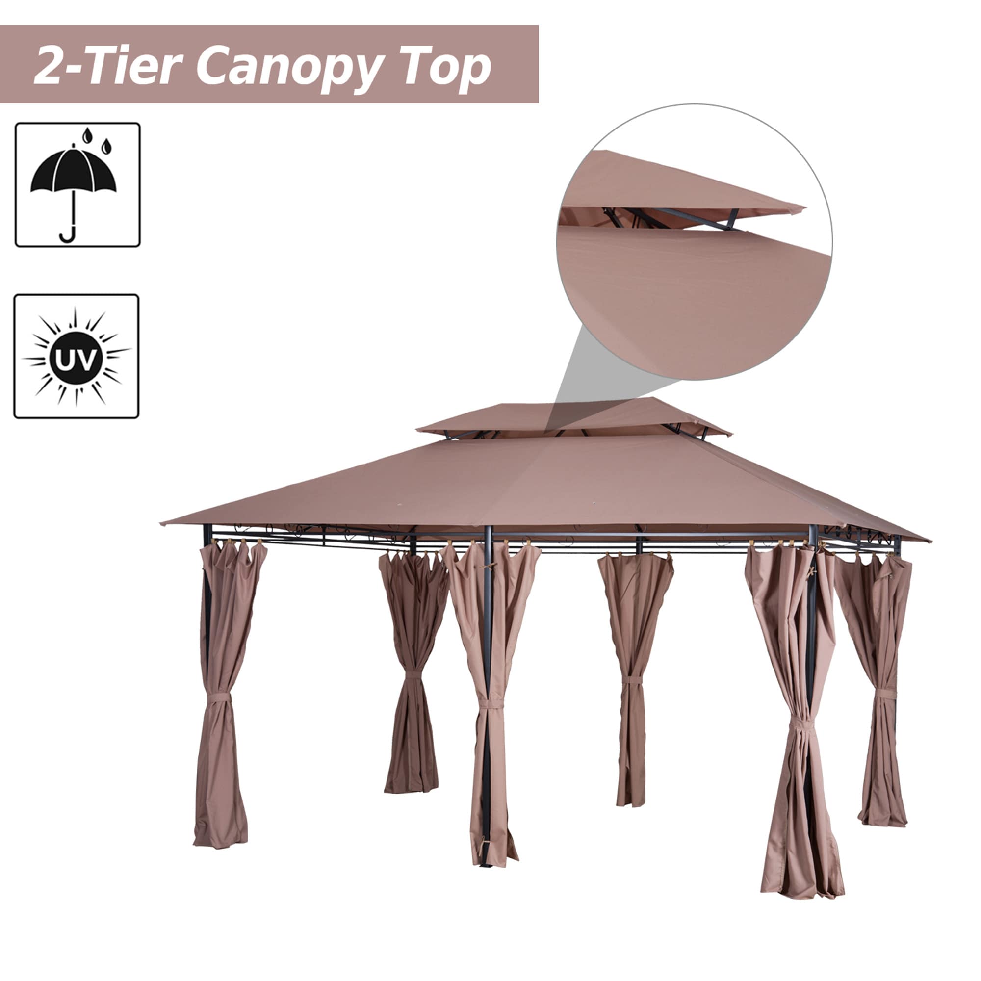 ToolCat BZ2-17-PW Wood-Resin-Gazebos - View #5