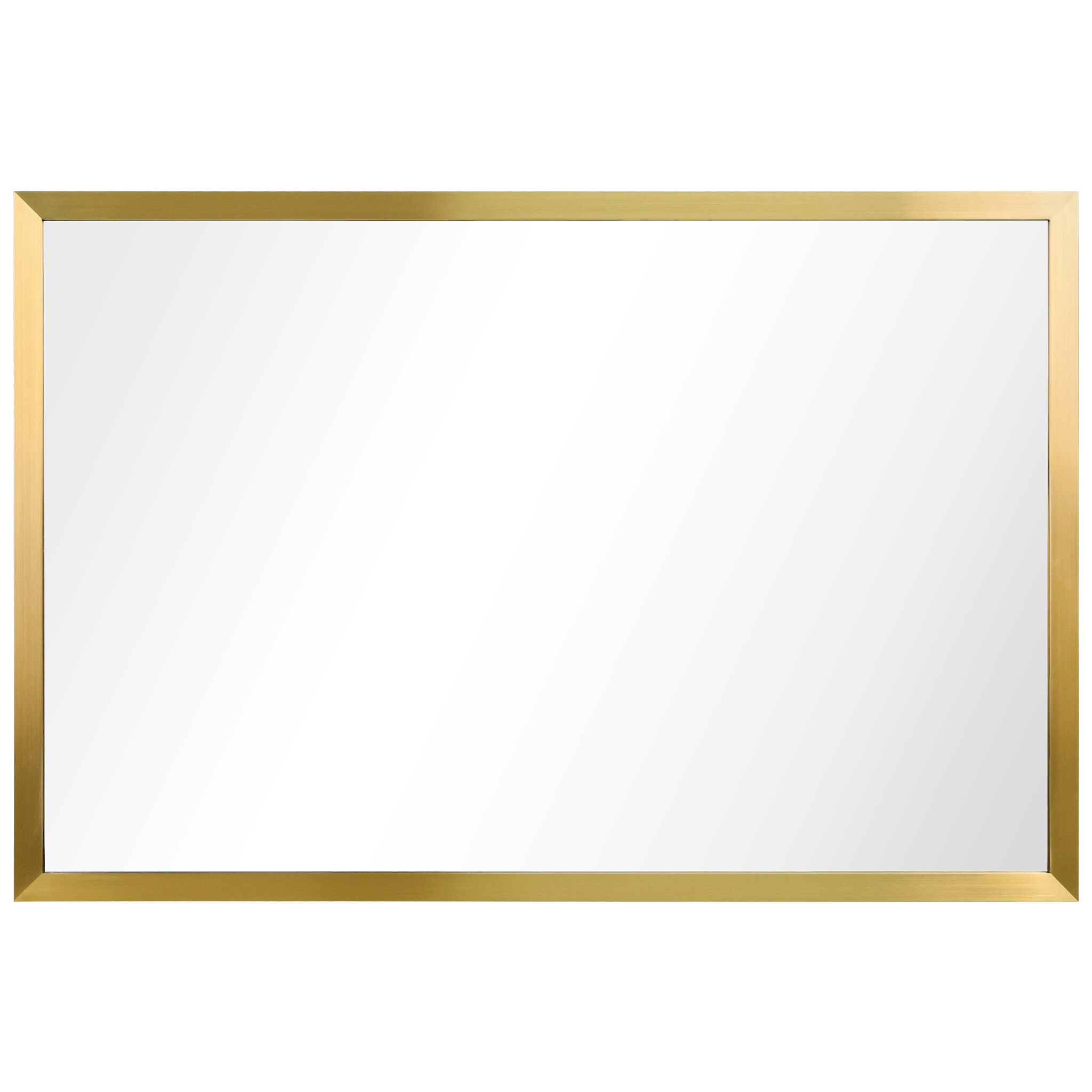 Empire Art Direct Contempo Brushed Gold Stainless Steel Rectangular Wall Mirror