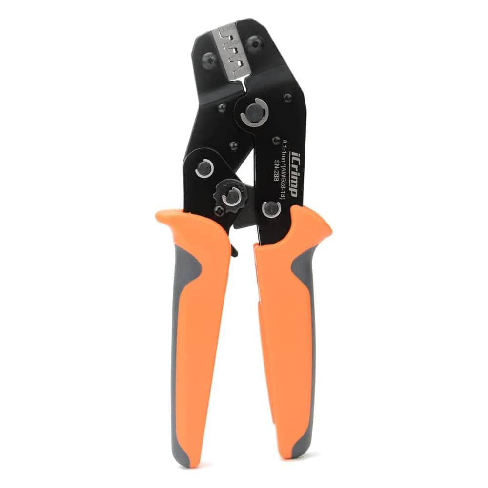 IWISS Dupont Terminal Ratcheting Crimper 0.1-1.0 mm2 AWG 28-18 for 2.54 mm 3.96 mm KF2510 JST XH VH Connectors