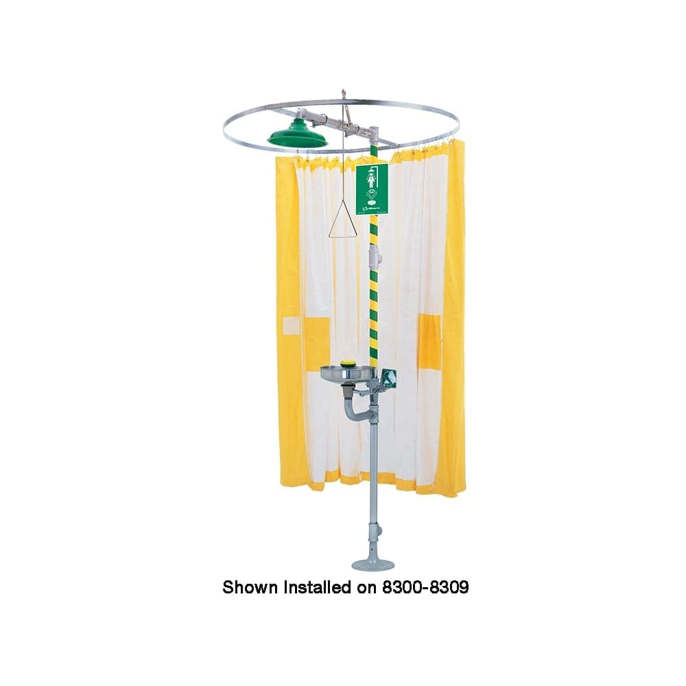 Haws  9037 Privacy curtain designed to be used on horizontal emergency drench shower or combination emergency drench shower and eyewash units.