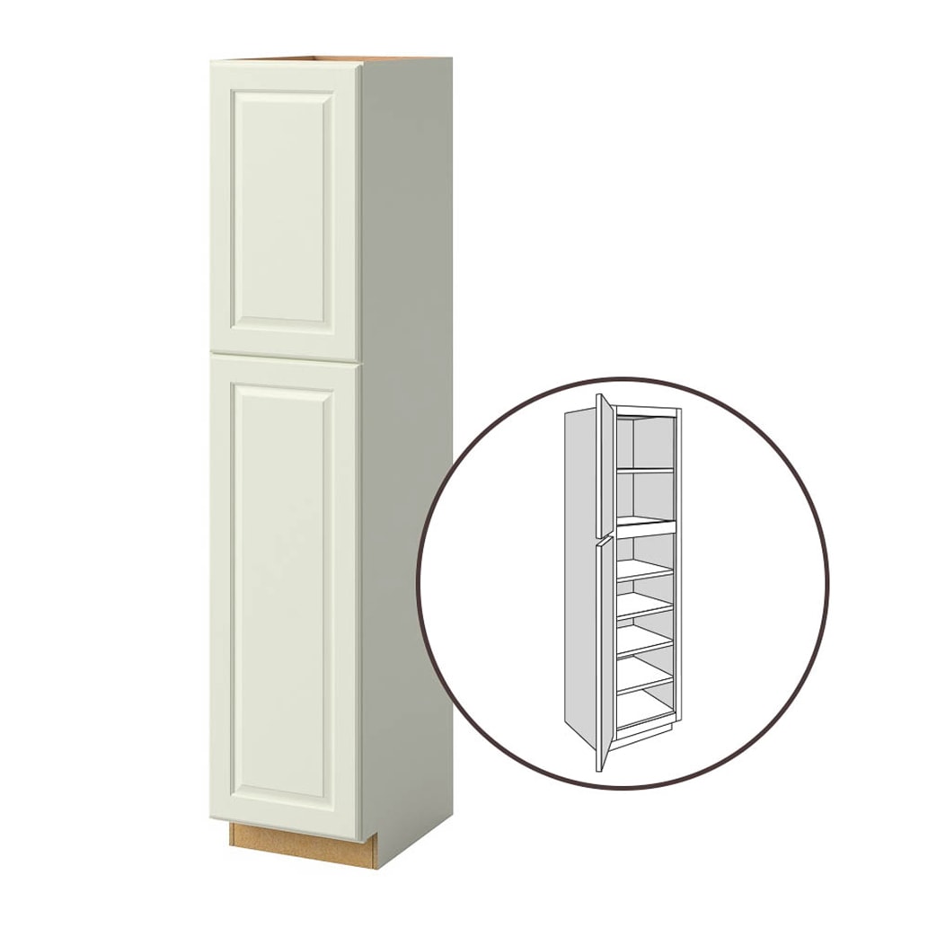 allen + roth Pattingham 18-in W x 84-in H x 24-in D Harbor Pantry Fully Assembled Cabinet (Raised Panel Square Door Style)