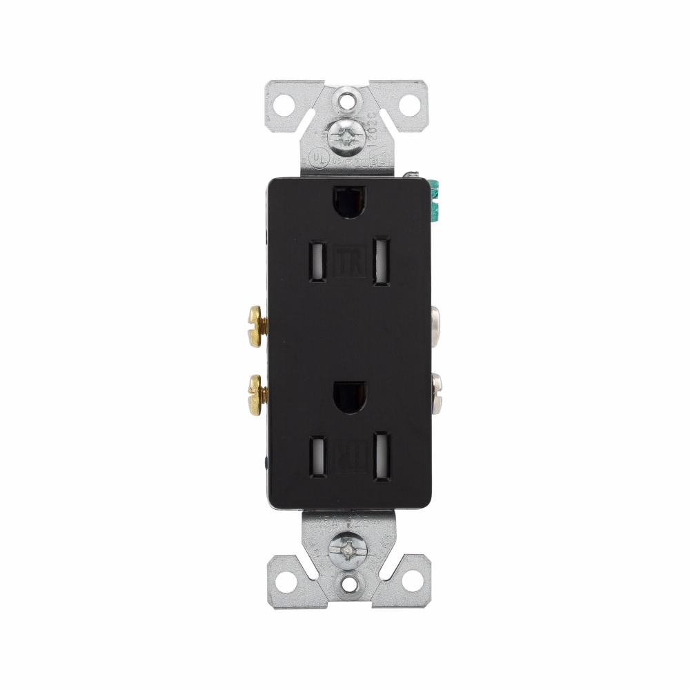 Leviton AFTR1-E 15A Smartlock Pro AFCI Receptacle, Tamper Resistant, 125V,  Black