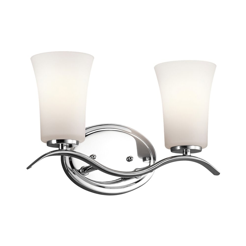 Kichler 45375CH Armida 14-in 2-Light Chrome Transitional Vanity Light