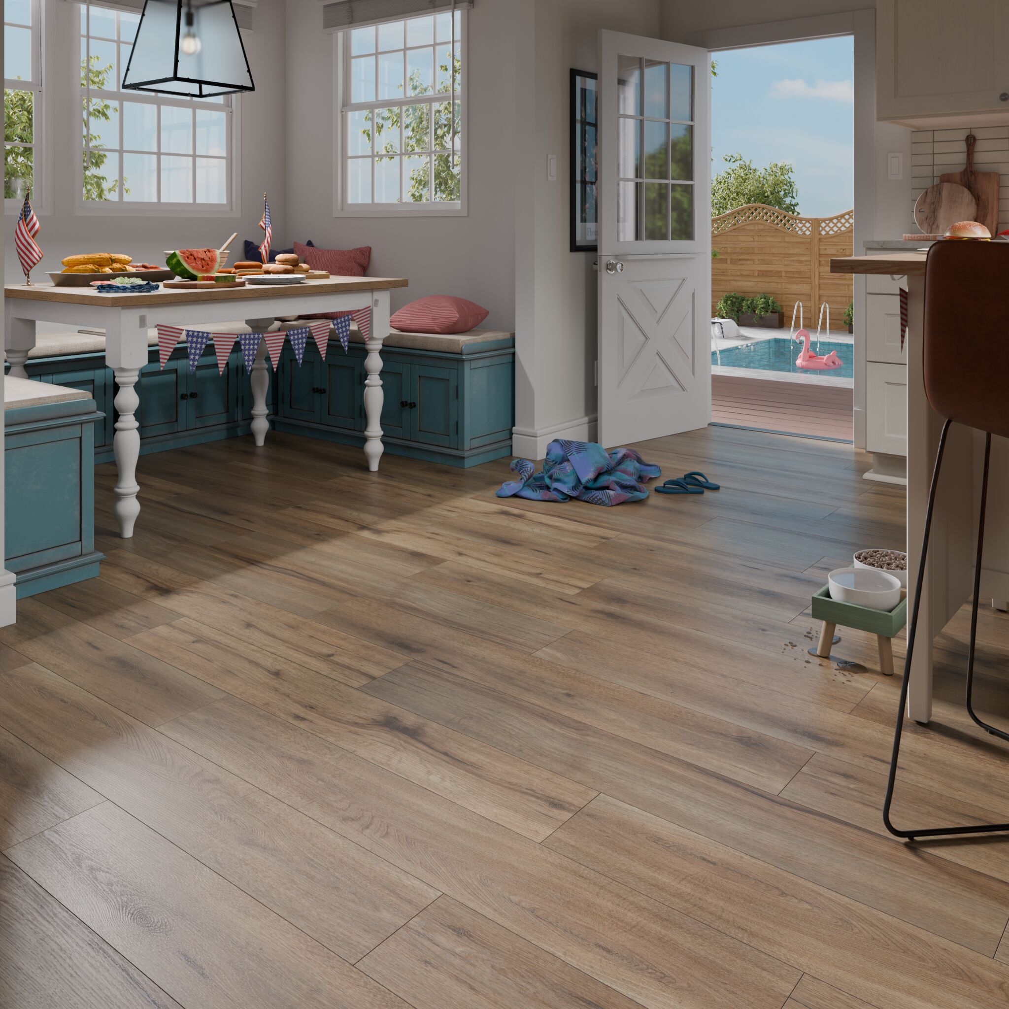SMARTCORE By COREtec Floors Burbank Oak Brown 20-mil x 7-in W x 48-in L Waterproof Interlocking Luxury Vinyl Plank Flooring (16.54-sq ft/ Carton)