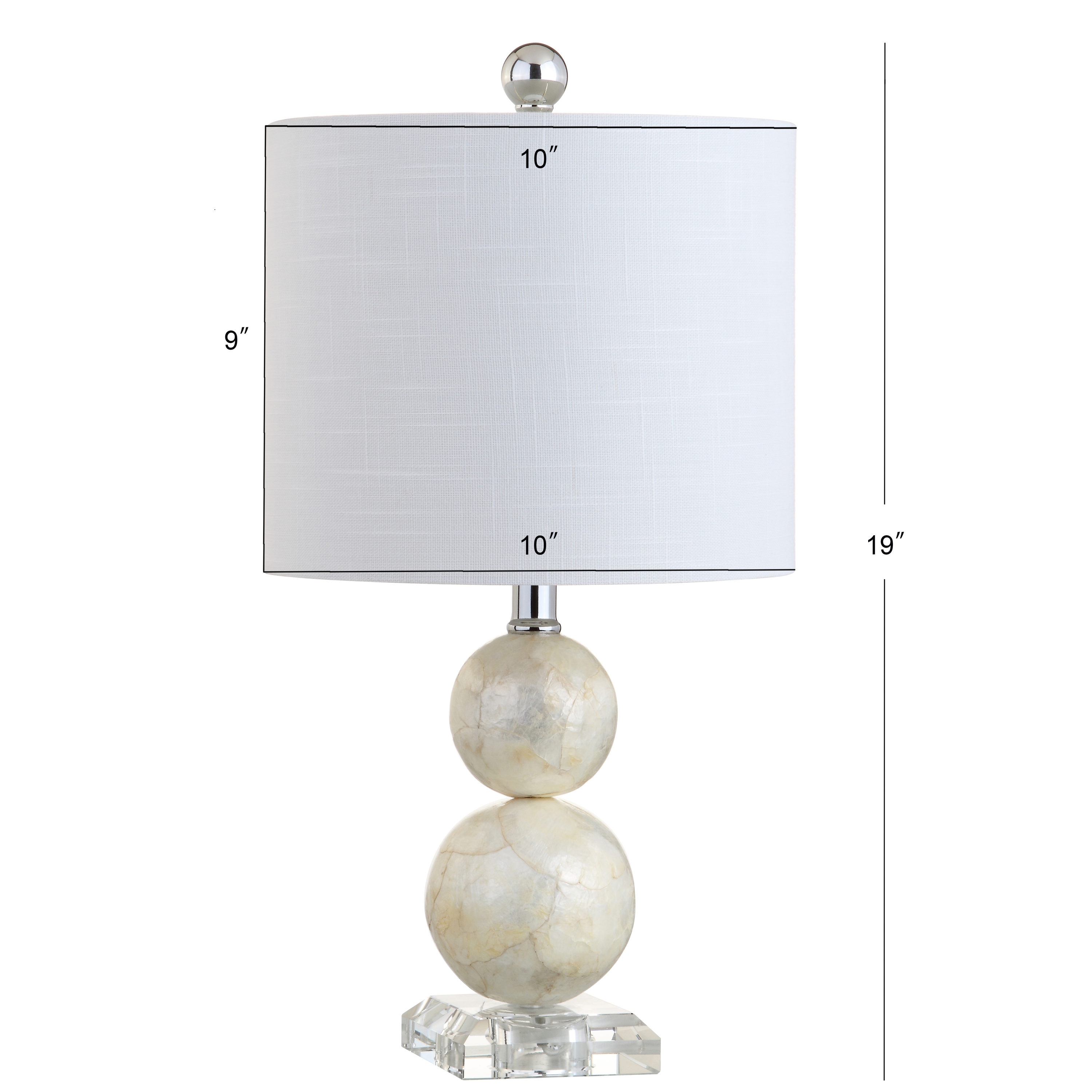 JONATHAN Y Bailey Seashell Coastal/Cottage 19-in Chrome Led, Rotary ...