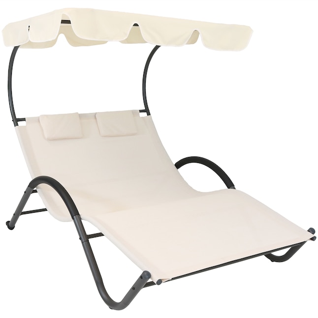 Monetair in het midden van niets vasteland Sunnydaze Decor Grey Metal Frame Stationary Chaise Lounge Chair(s) with  Solid Seat in the Patio Chairs department at Lowes.com
