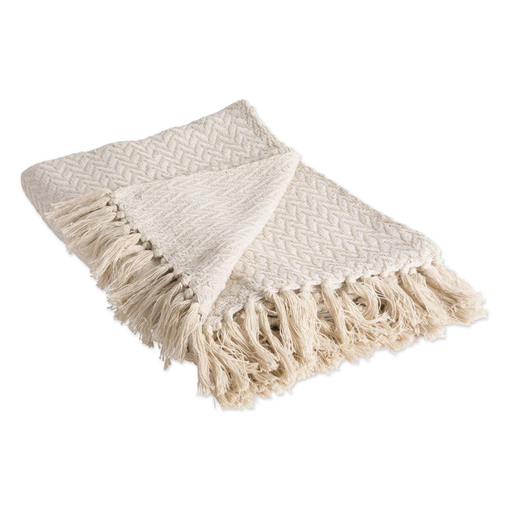 DII CAMZ10593 Natural 50-in x 60-in Cotton Throw