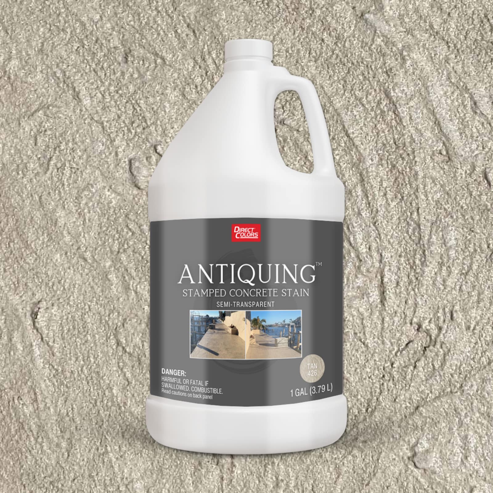 Direct Colors DC-ANS-426-1GAL Antiquing Stamped Concrete Stain Tan Solvent-based Ready-to-use Concrete stain ( 1-gallon )