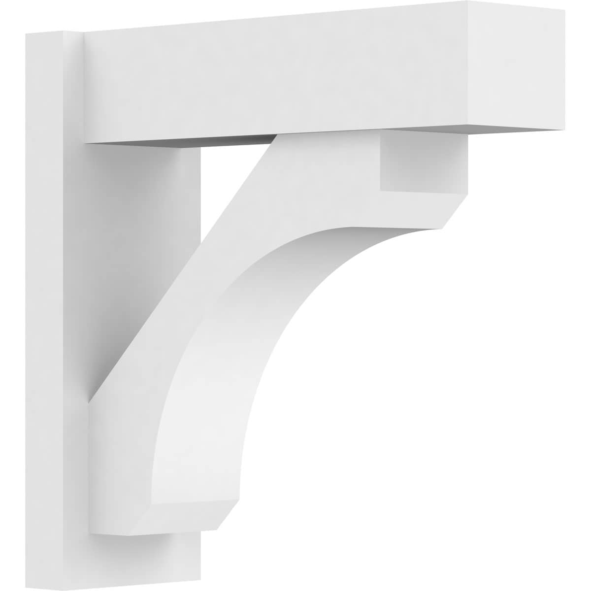 Ekena Millwork OUTP07X20X20LEC05 7-in W X 20-in D X 20-in H Legacy Architectural Grade PVC Outlooker with Block Ends