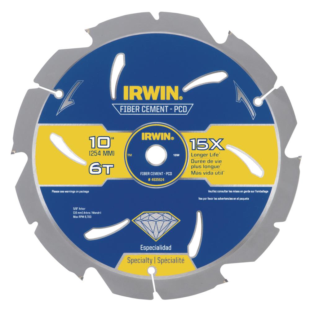 IRWIN 10-in 6-Tooth Diamond Concrete Saw Blade at