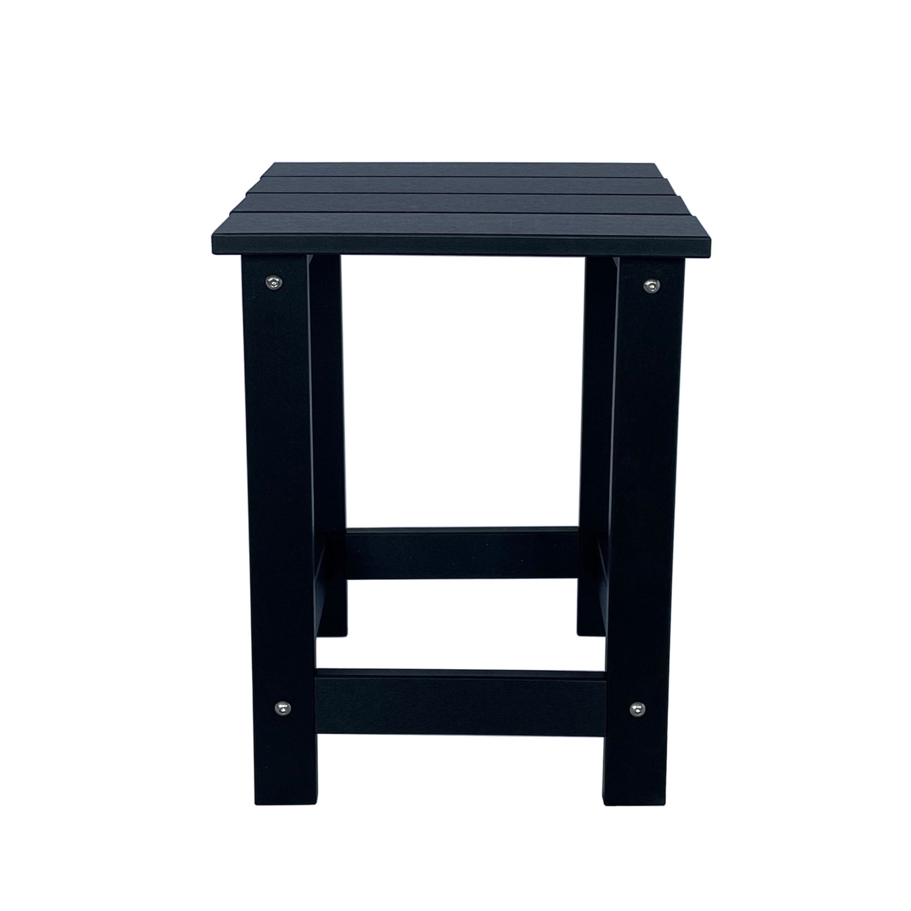 Shine Company 7601BK Square Outdoor Coffee Table 14.75-in W x 19-in L