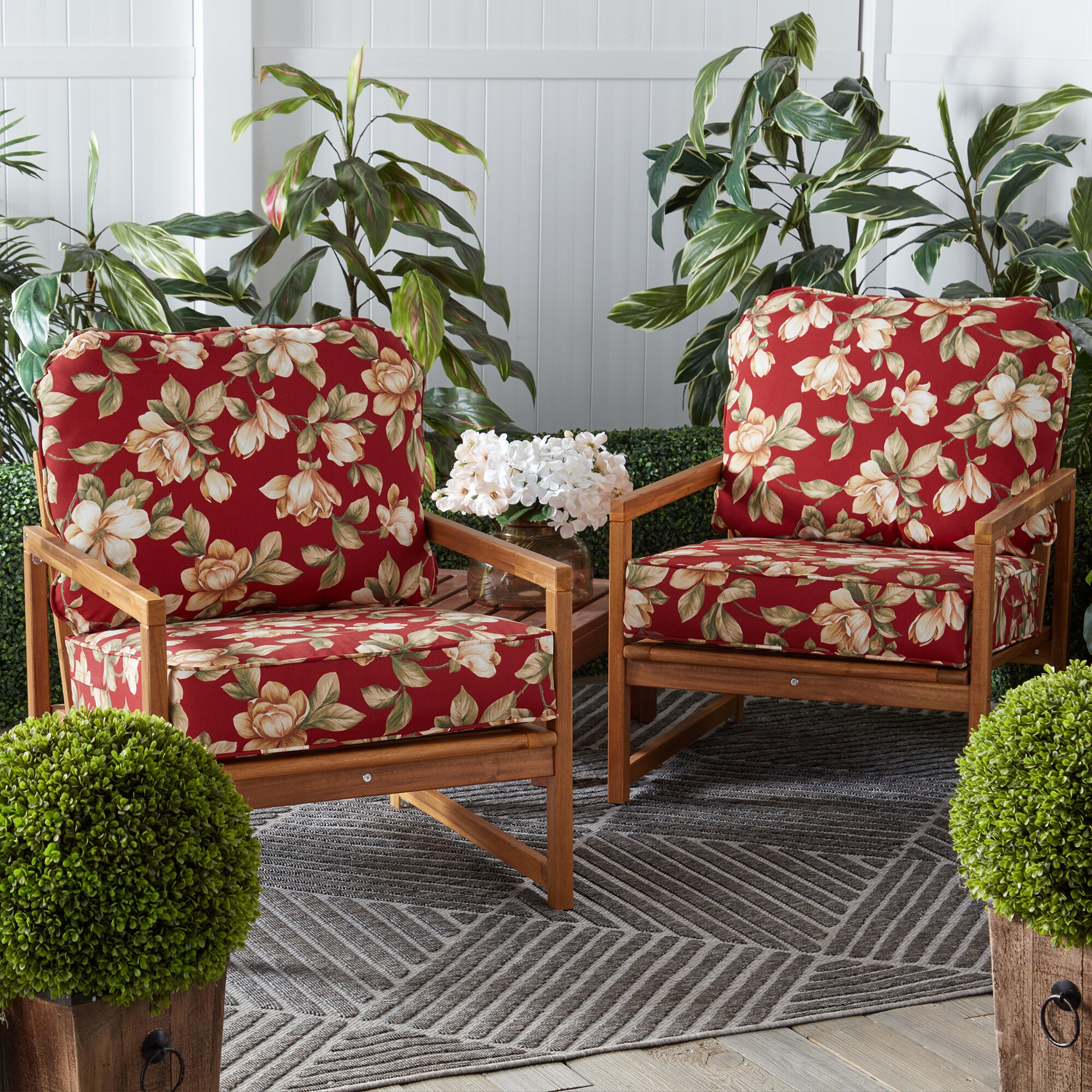 Greendale Home Fashions OC7825-ROMAFLORAL Patio-Furniture-Cushions - View #4