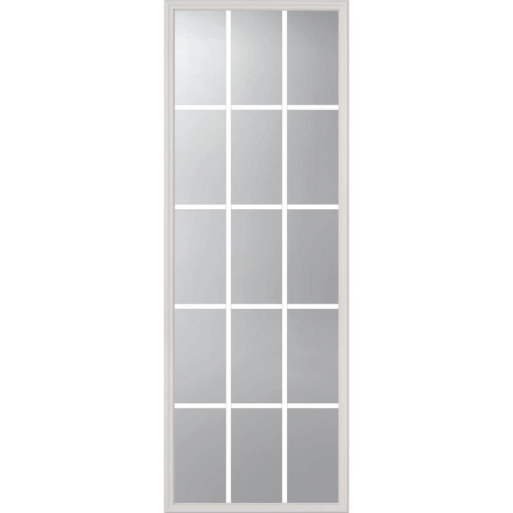 Grills between glass 15 lite 22-in x 64-in Low-E Insulating Polypropylene Framed Front Door Glass Inserts in White | - ODL 311705