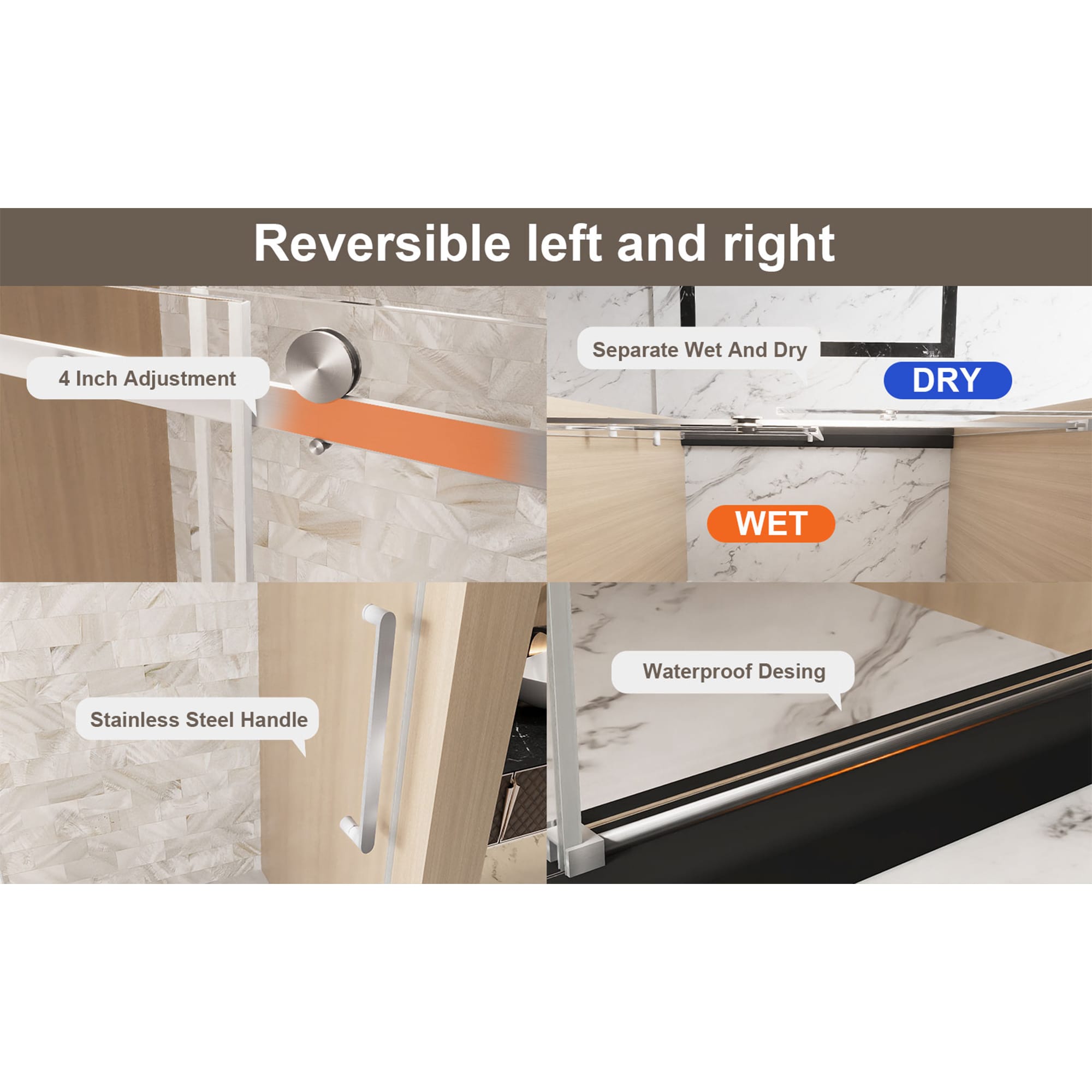 LIVIZA G1PF6076BN-100 Shower-Doors - View #3