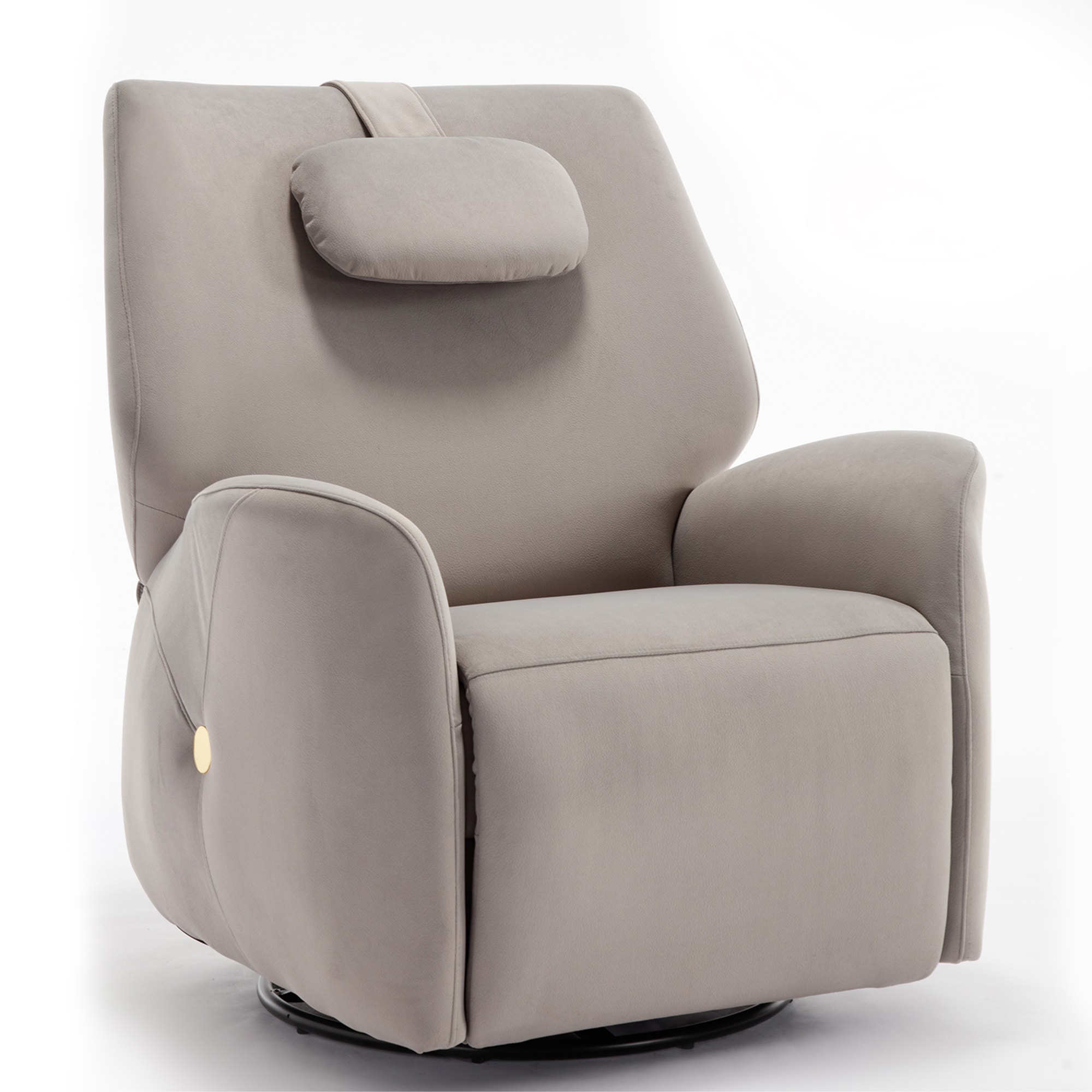 Boyel Living BL-CM806GY Swivel and Rocker Power Recliner Chair Max Swivel Degree 270° Heavy Duty Motion Mechanism with USB and Type-C Ports