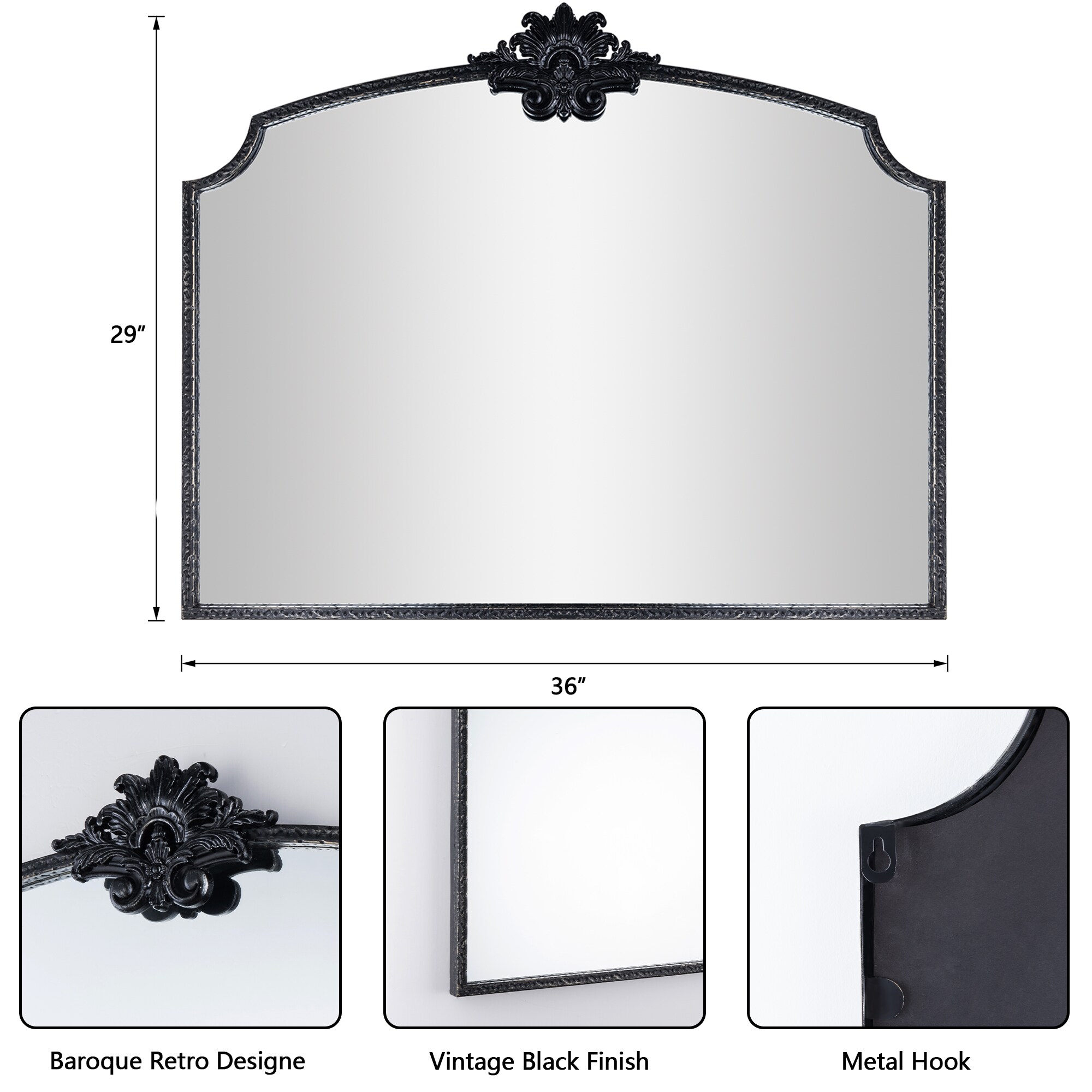 Maxax 31001-BK Decor-Mirrors - View #5