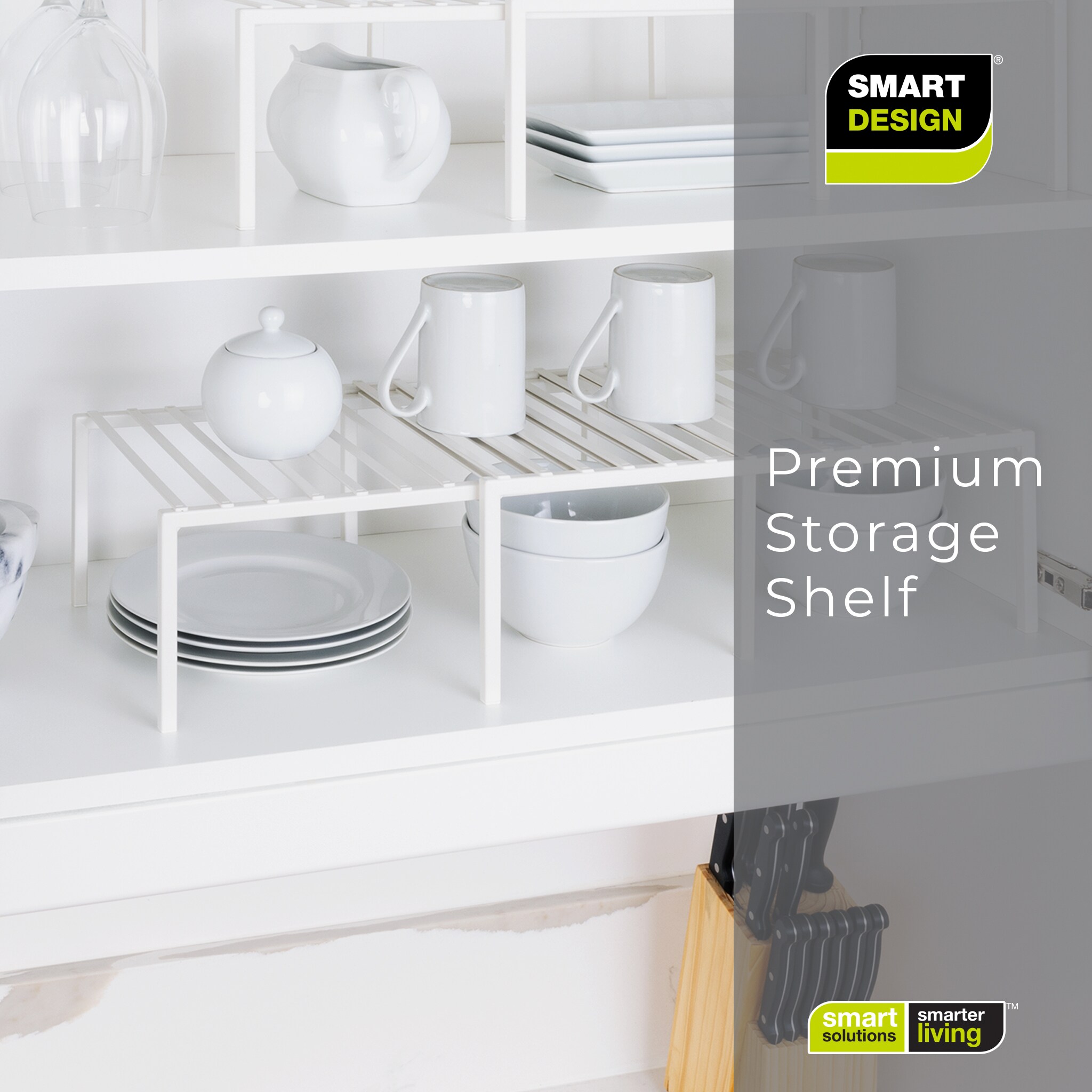 Smart Design Expandable Premium Shelf Rack 10-in W x 5.25-in H 1-Tier ...