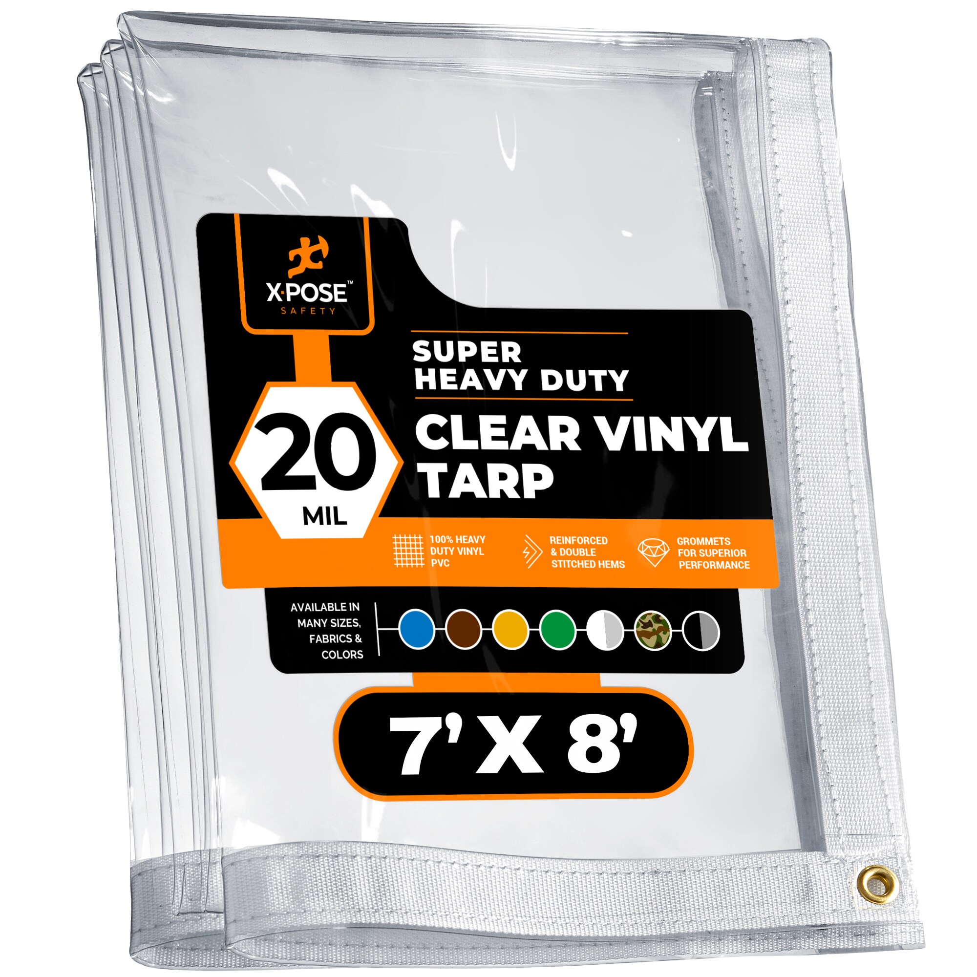 Xpose Safety 12' x 20' Olive Drab Heavy-Duty Weatherproof 10 oz. Poly Canvas Tarp CTOD10-1220