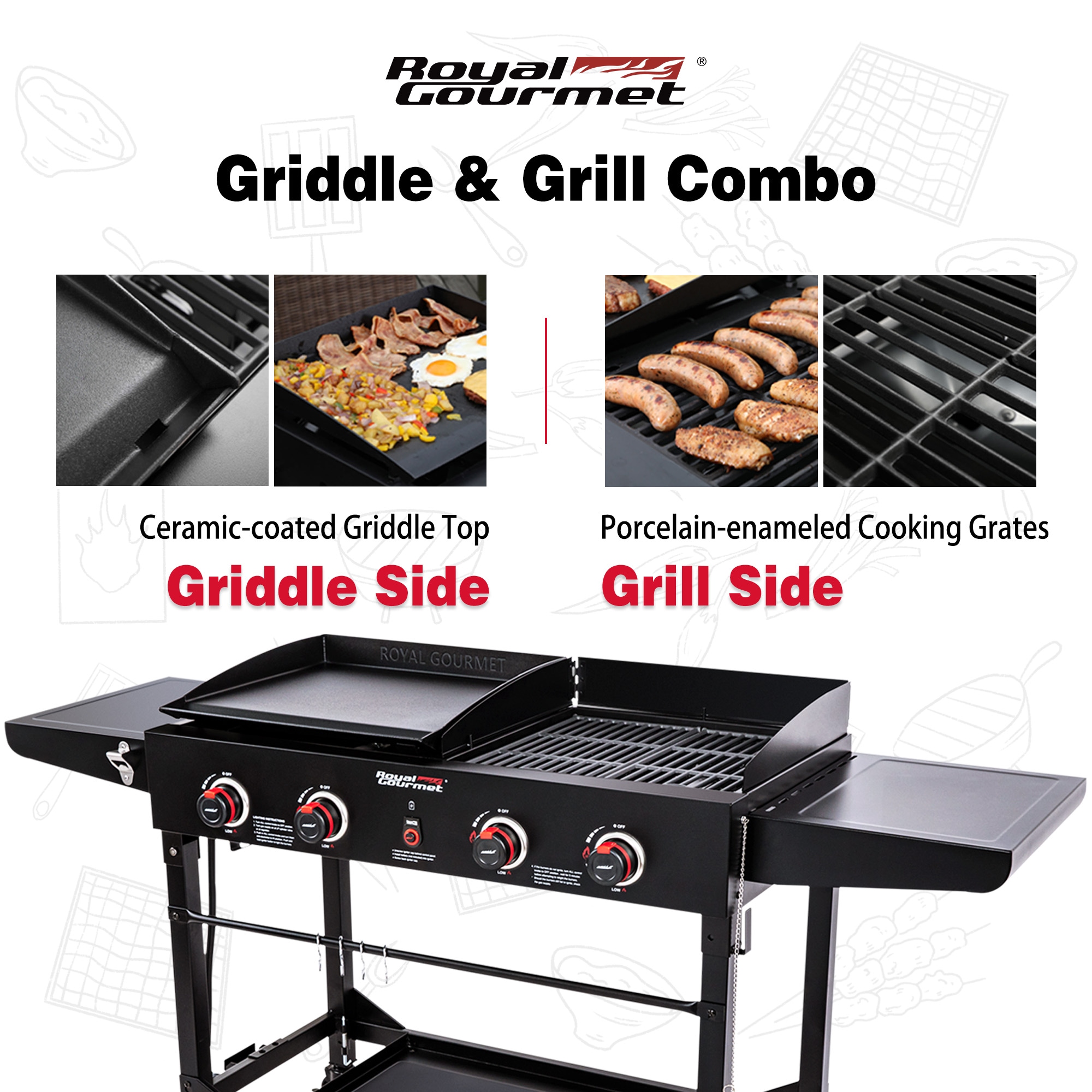 Royal Gourmet GD402 Flat-Top-Grills - View #5