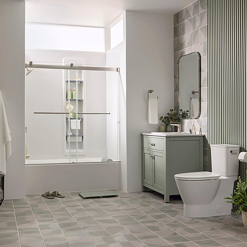 Aspirations 60'' White Acrylic Alcove Bathtub with Right Drain