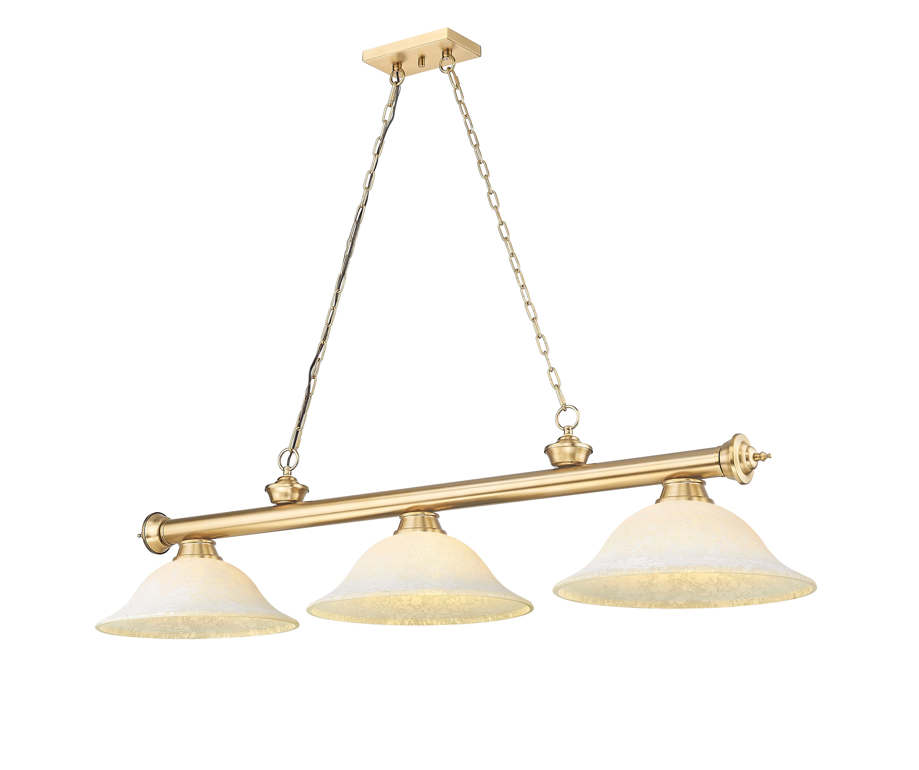 Z-Lite Cordon 16in Heritage Brass Fixture with Golden Mottle Glass Shade