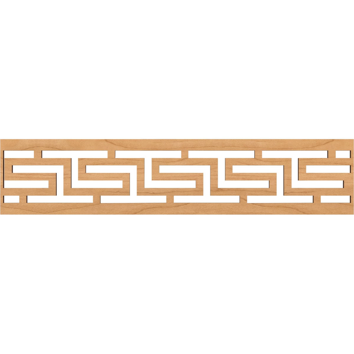 Ekena Millwork MLDB10X46TULMA Tulum Fretwork Flat Trim 10-in x 3.9-ft Maple Brown Unfinished 2156903 Pierced Wall Panel Moulding