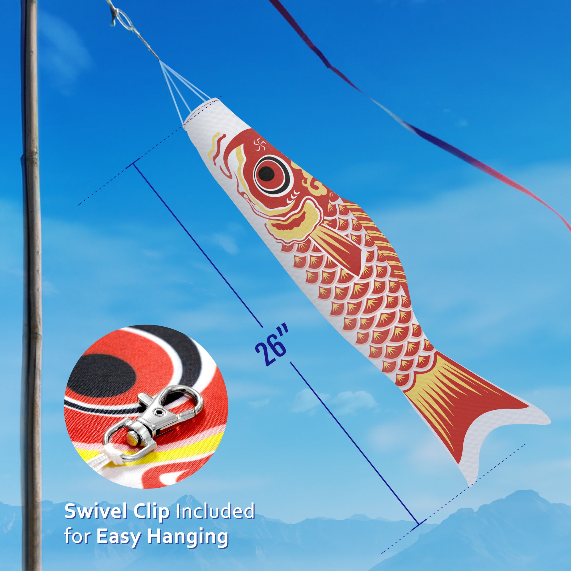 Anley A.WIND.KOIFISH.RED Decorative-Banner-Flags - View #5