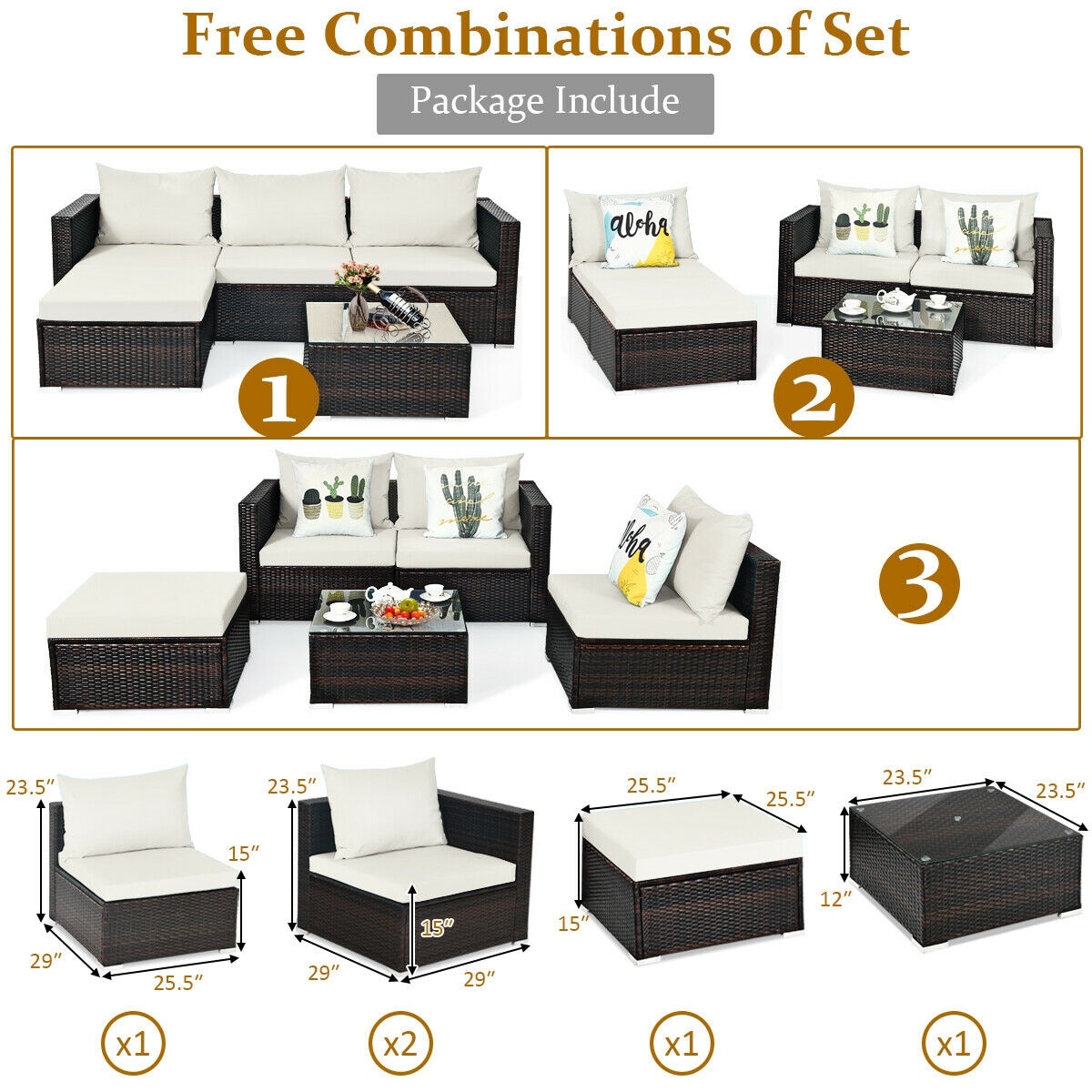 Forclover DASE-10AAE Patio-Sofas-Daybeds - View #8