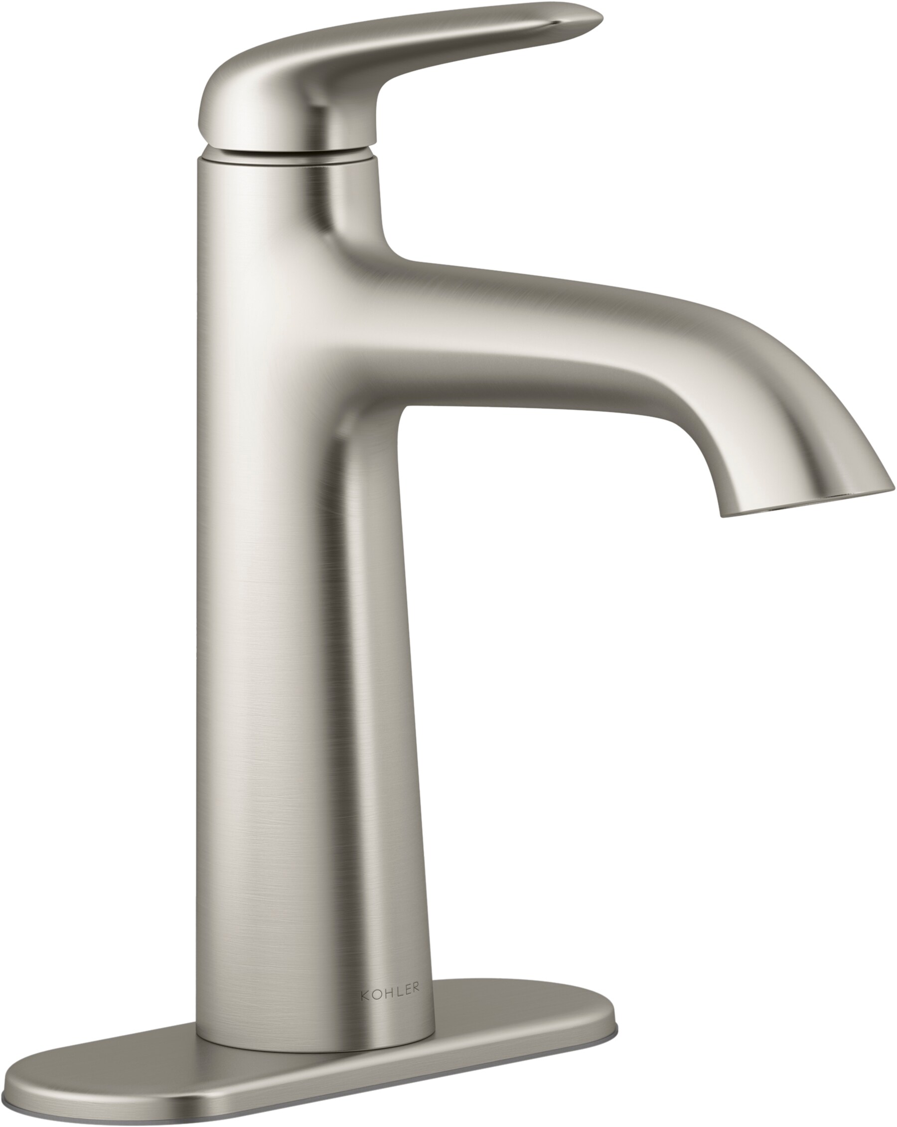 Kohler Avail Vibrant Brushed Nickel Single Hole 1 Handle Watersense Bathroom Sink Faucet With 0615