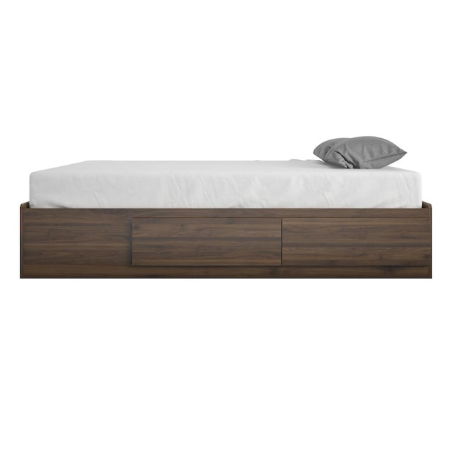 Ameriwood Home Platform Bed Walnut Full, Ameriwood Twin Storage Bed Assembly Instructions