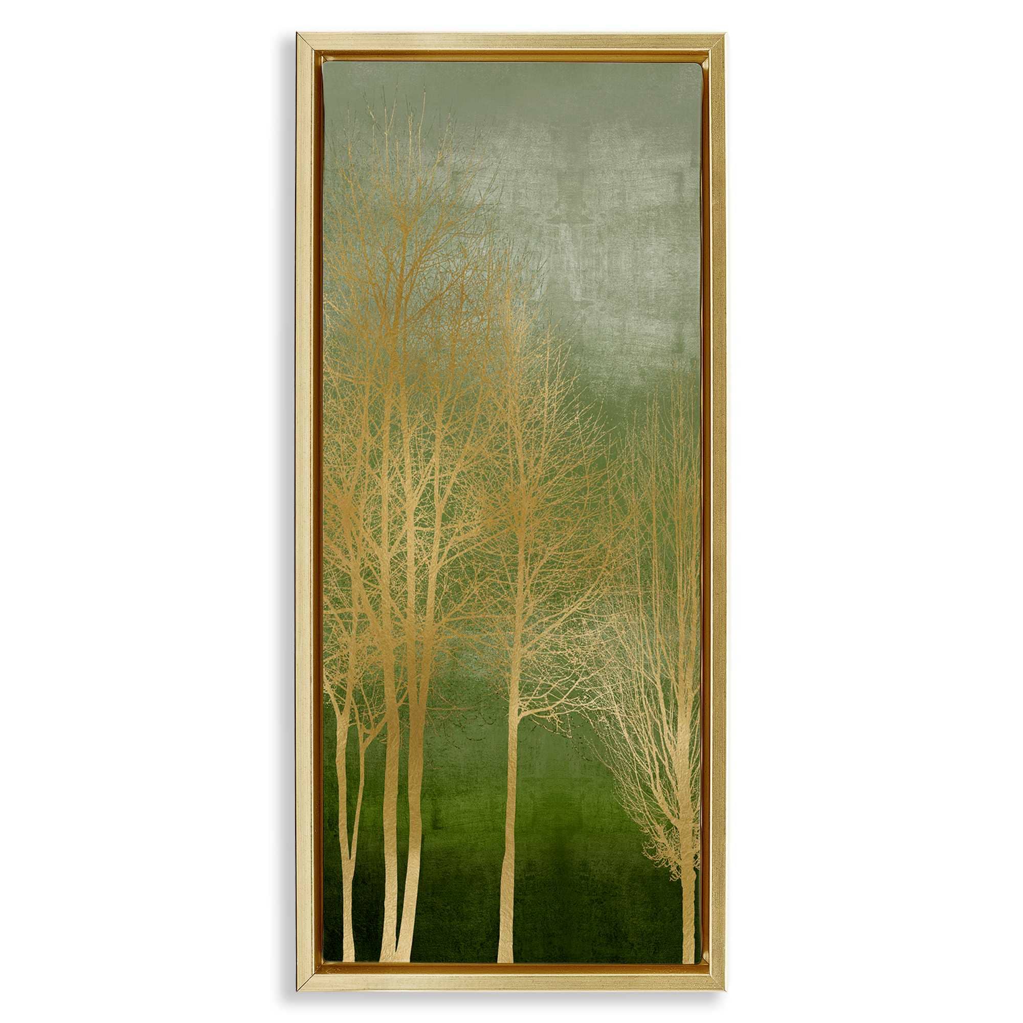 Stupell Industries BS-559-FFG-13X30 Minimal Gold Branches Floating Frame design by Kate Bennett