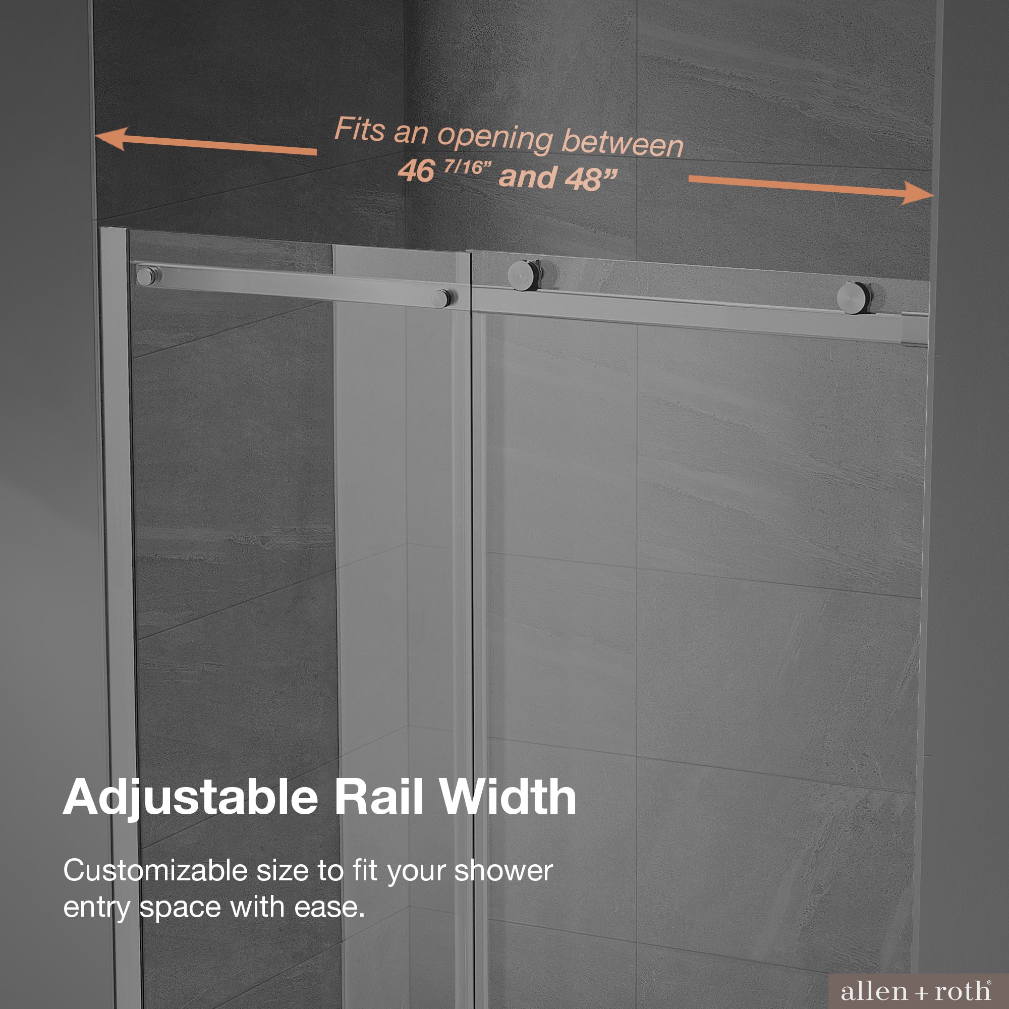 allen + roth DAVIDSON-48GP-SN Shower-Doors - View #3