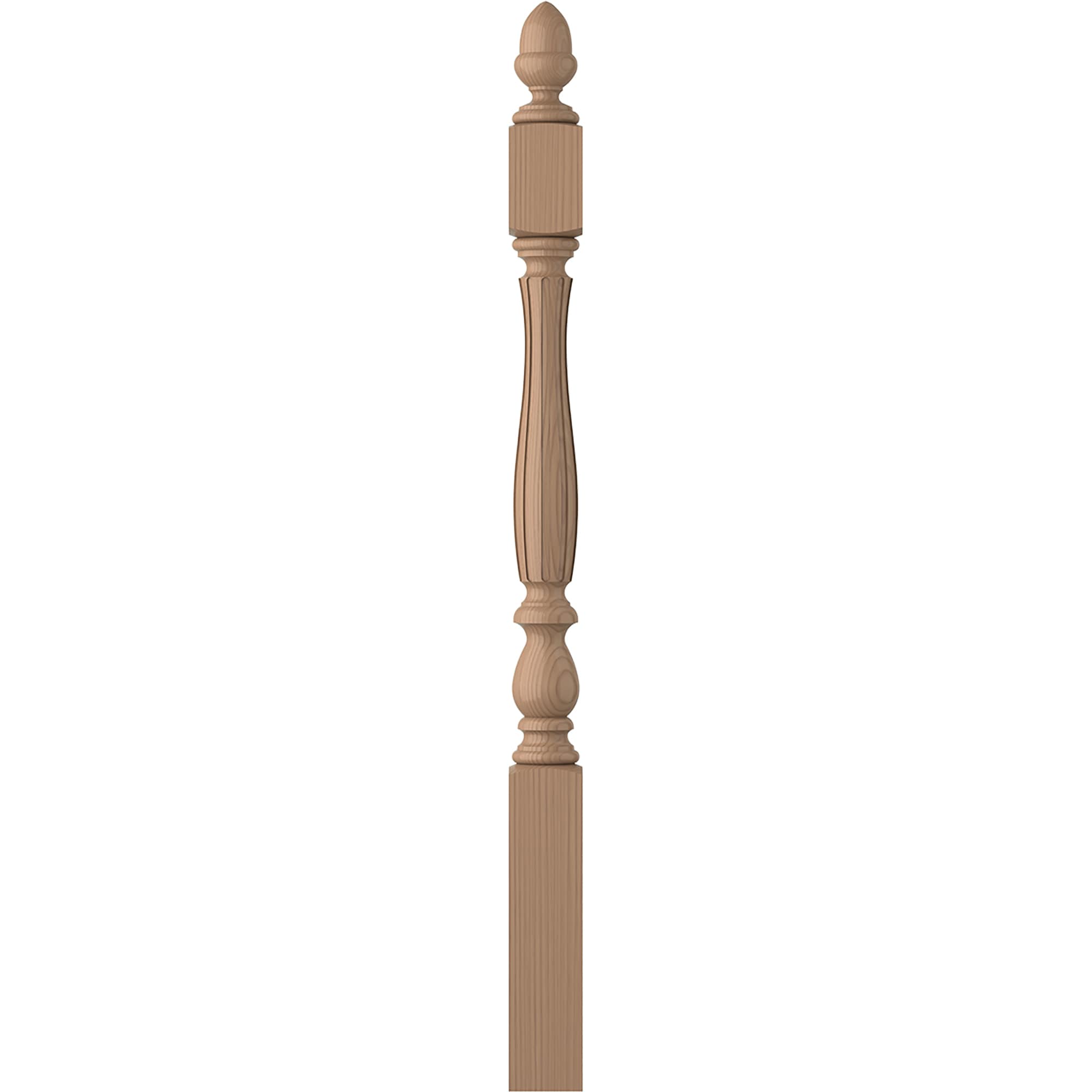 L.J. Smith Stair Systems LJF-3940-P Harbor 3.25-in x 47.75-in Unfinished Poplar Starting Stair Newel Post