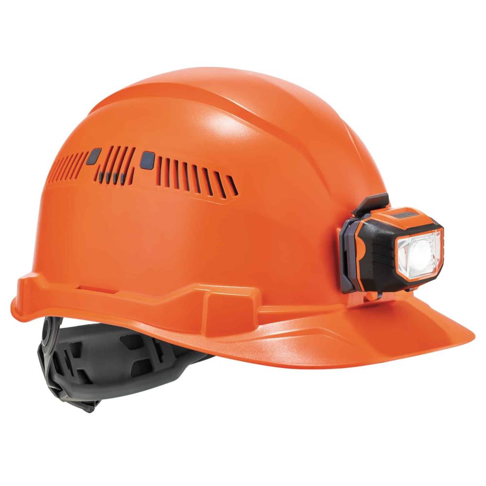 Skullerz Quick Adjusting Ratchet Orange Hard Hat in the Hard Hats