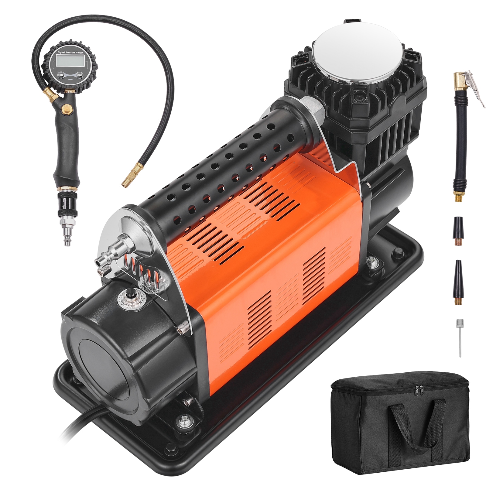 Mecale 7.06 CFM 12V Air Compressor 150 PSI Offroad Tire Inflator with Digital Pressure Gauge Orange