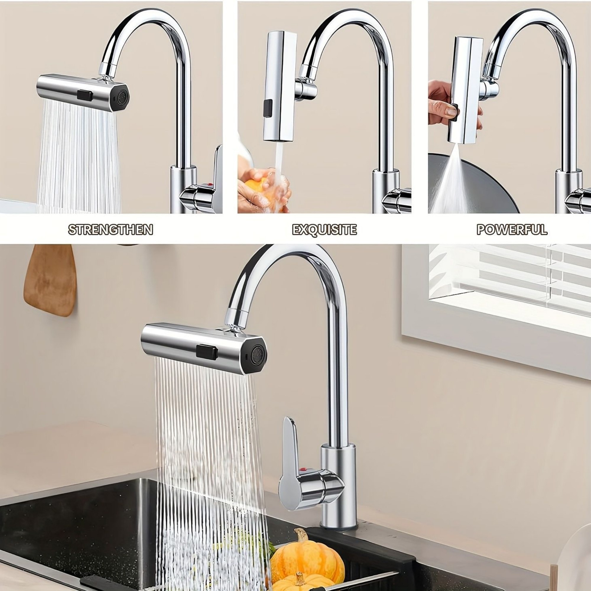Wudkey L4-QE5Y6O Kitchen-Faucets - View #2