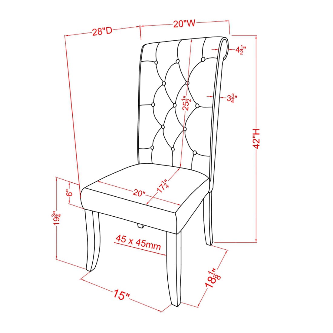 Furniture of America IDF-3564SC Dining-Chairs - View #10