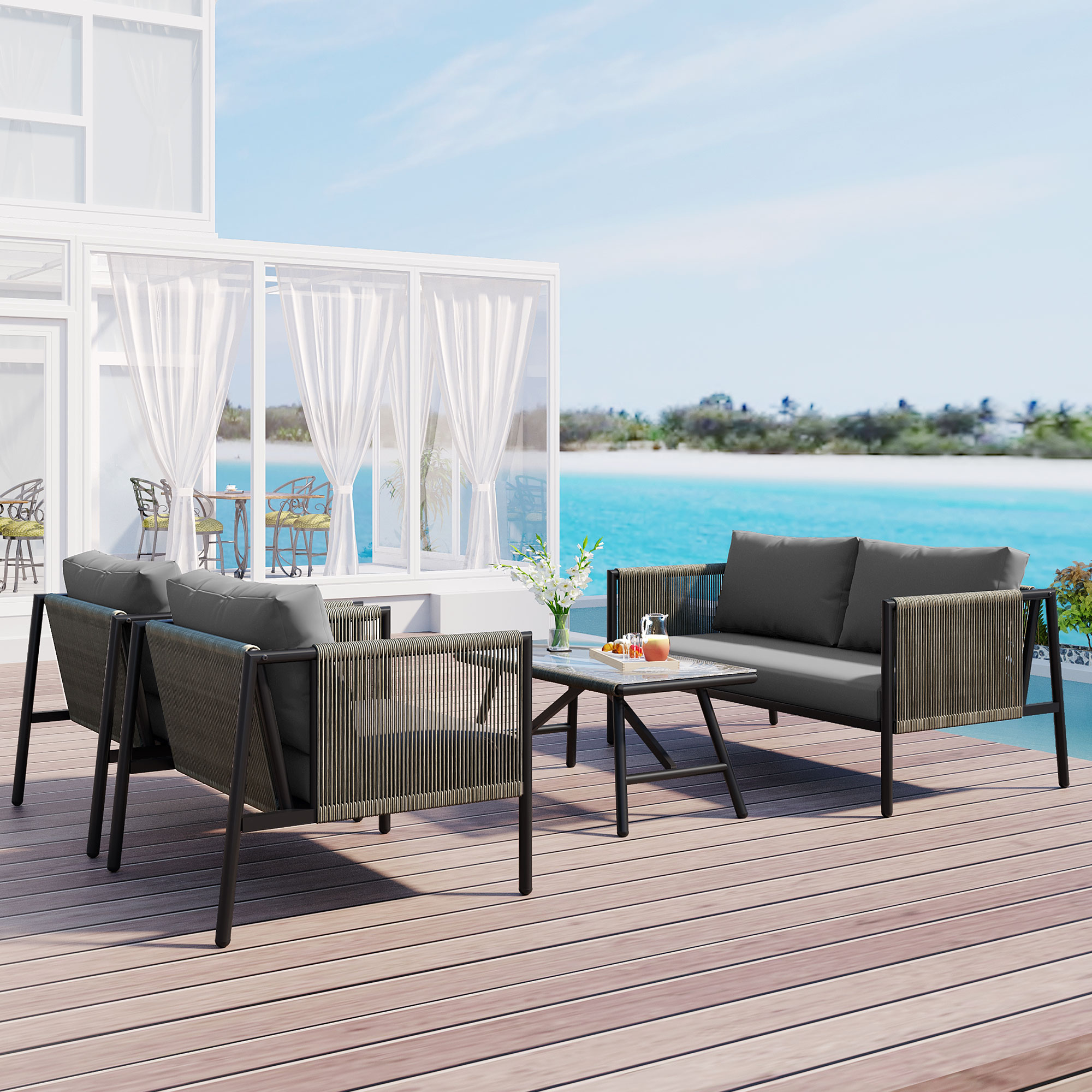 ModernLuxe L-FG201229AAE Patio-Conversation-Sets - View #2