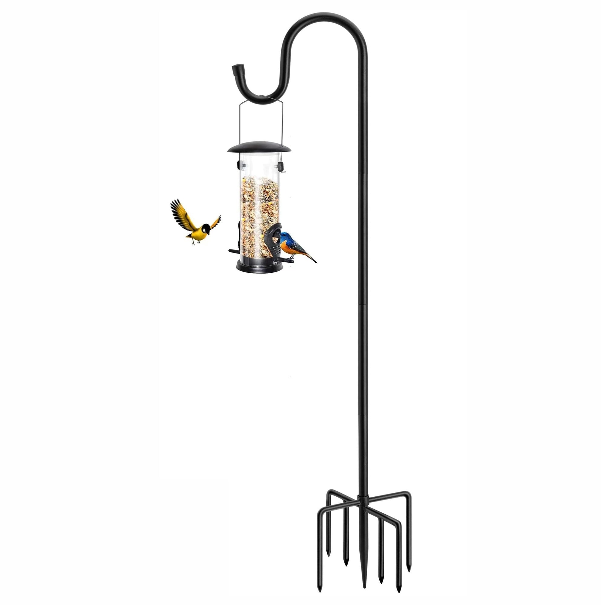ITOPFOX -  96 Inch Shepherds Hook Heavy Duty Adjustable Garden Bird Feeder Pole Outdoor Plant Han...