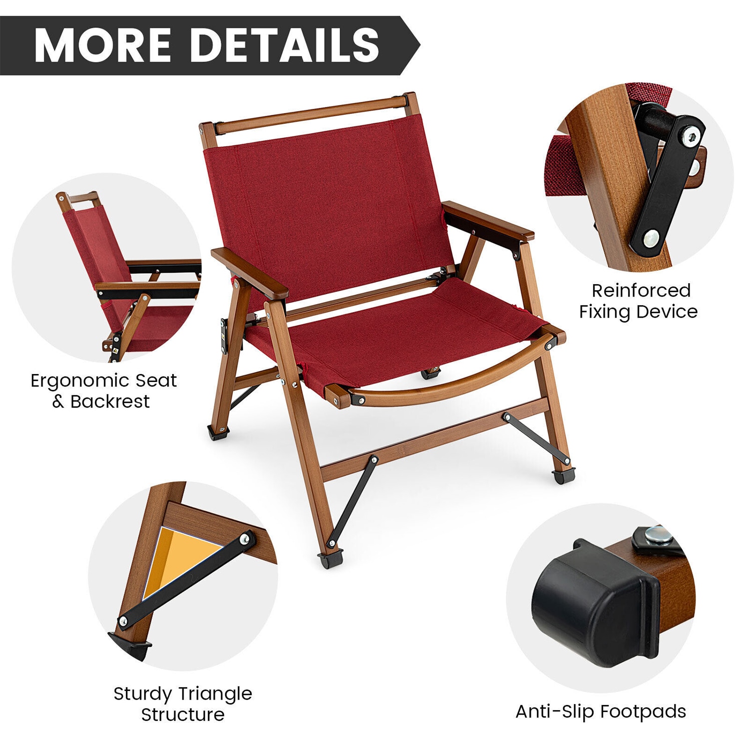 WELLFOR TDZ10874RE-1 Patio-Chairs - View #2