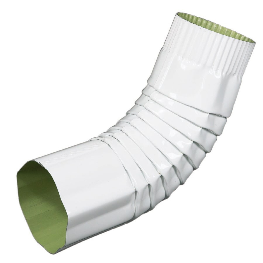 Amerimax Aluminum 4in Higloss White Front Elbow at