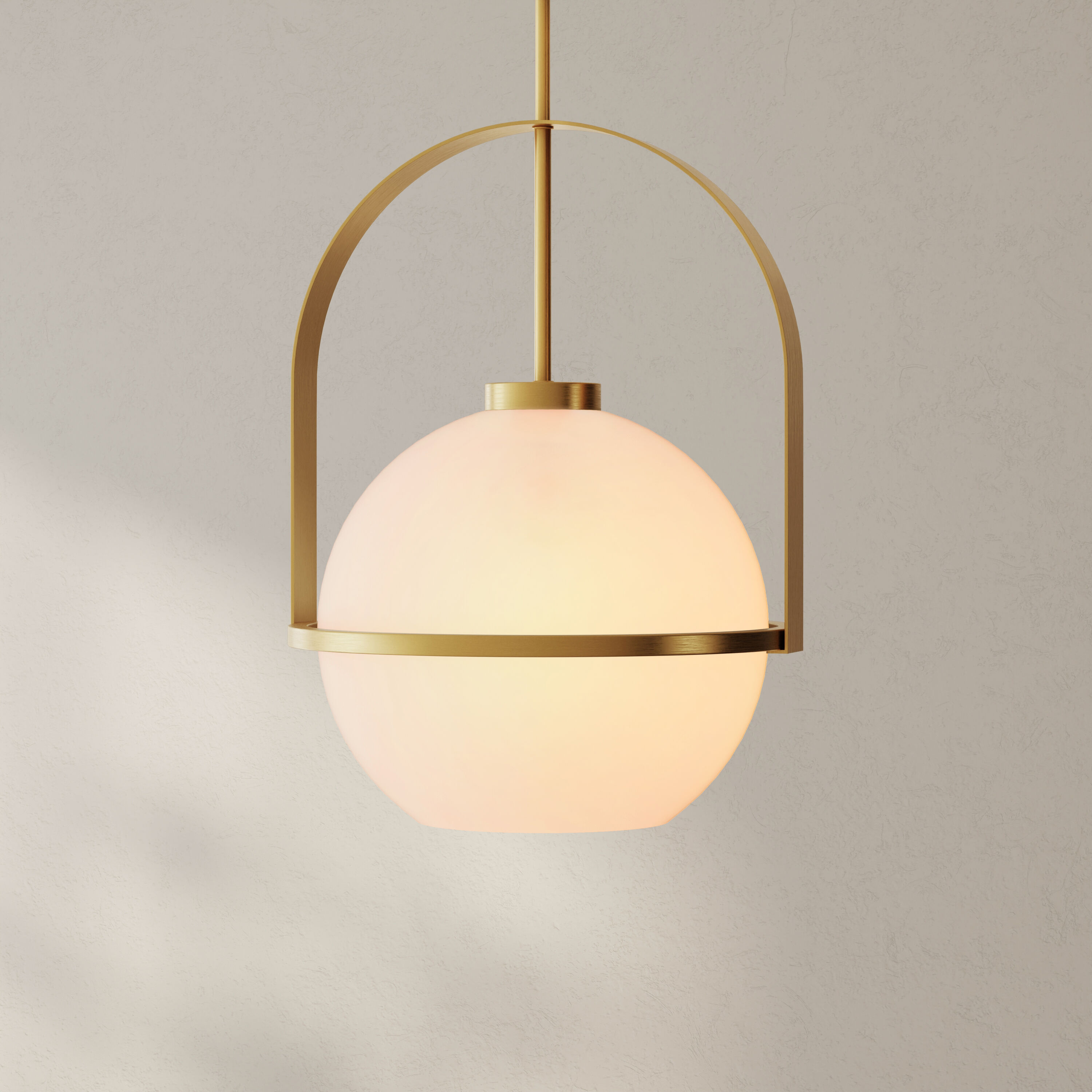 Progress Lighting P500359-109 Delayne Brushed Bronze Mid-century Opal Glass Globe Led; Hanging Pendant Light