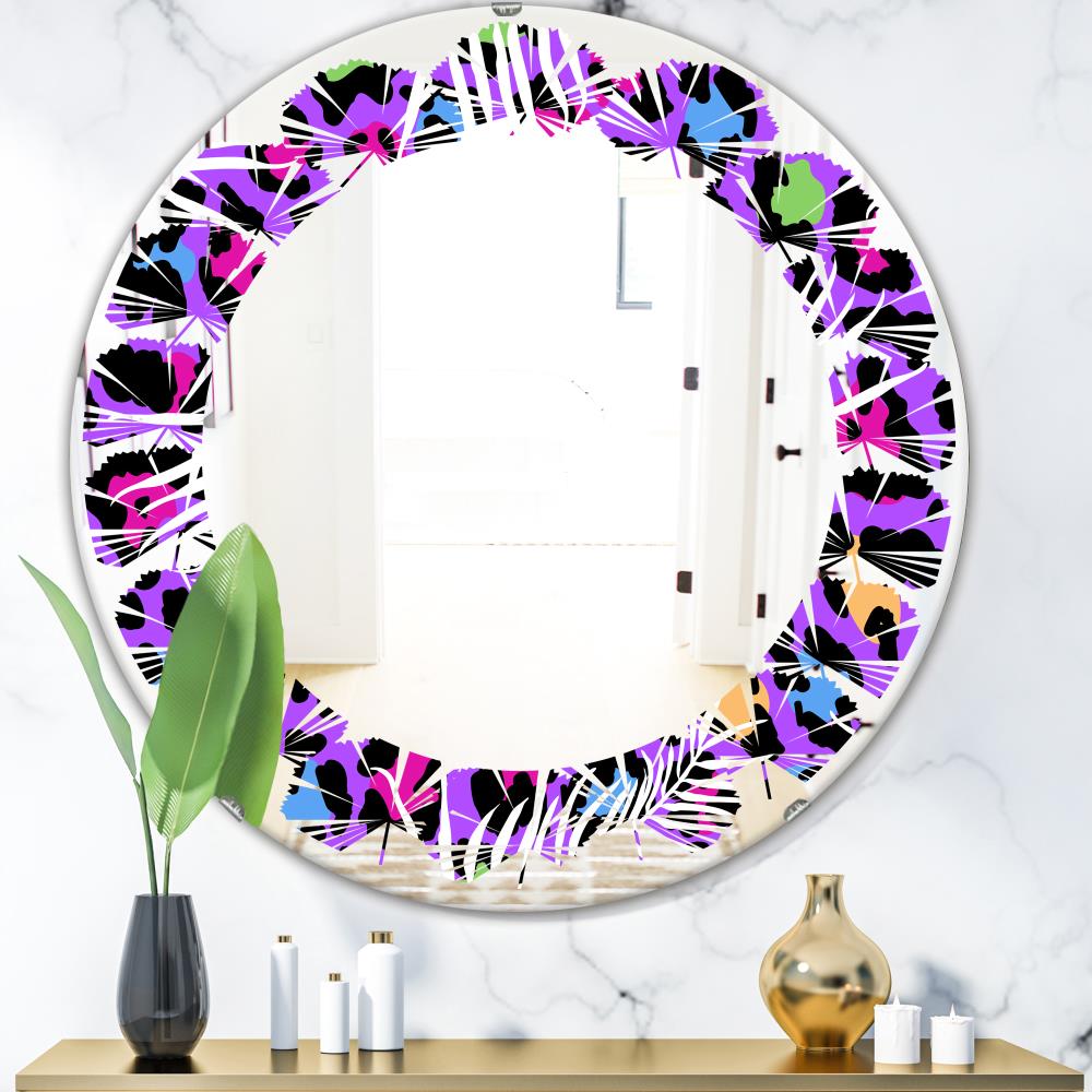 Designart Designart Mirrors 24-in L x 24-in W Round Purple Polished ...