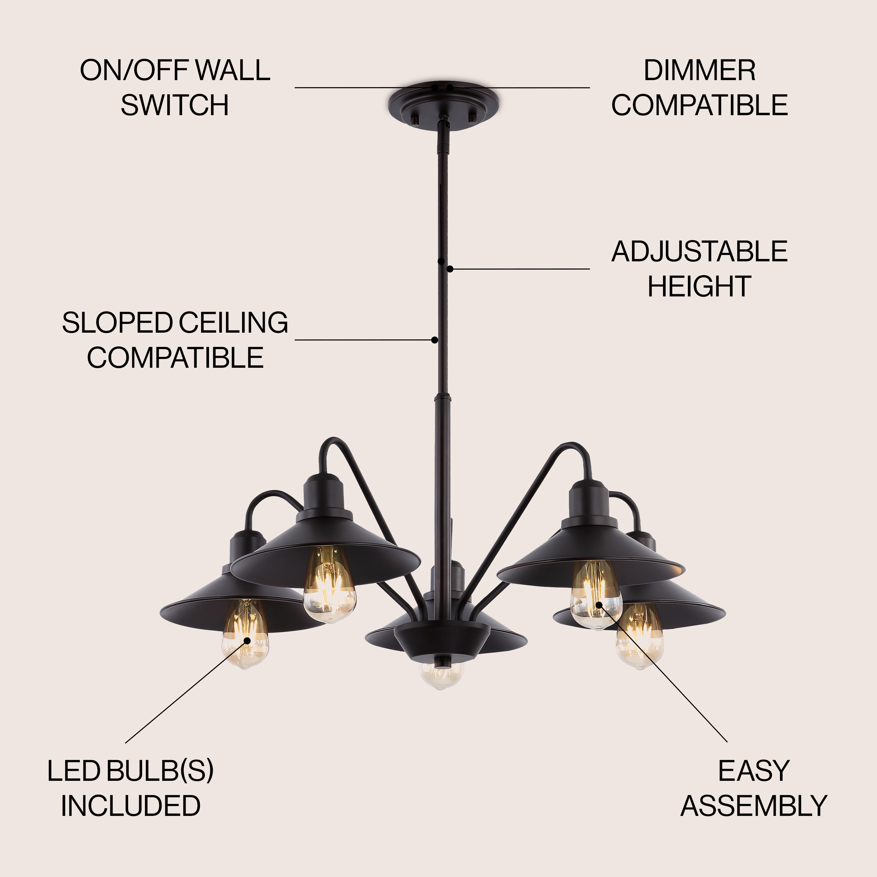 JONATHAN  Y JYL7579A Pendant-Lights - View #3