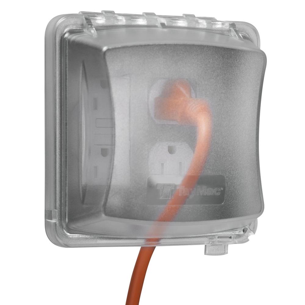 Hubbell MM2410C 2-Gang Rectangle Plastic Weatherproof Electrical Box Cover
