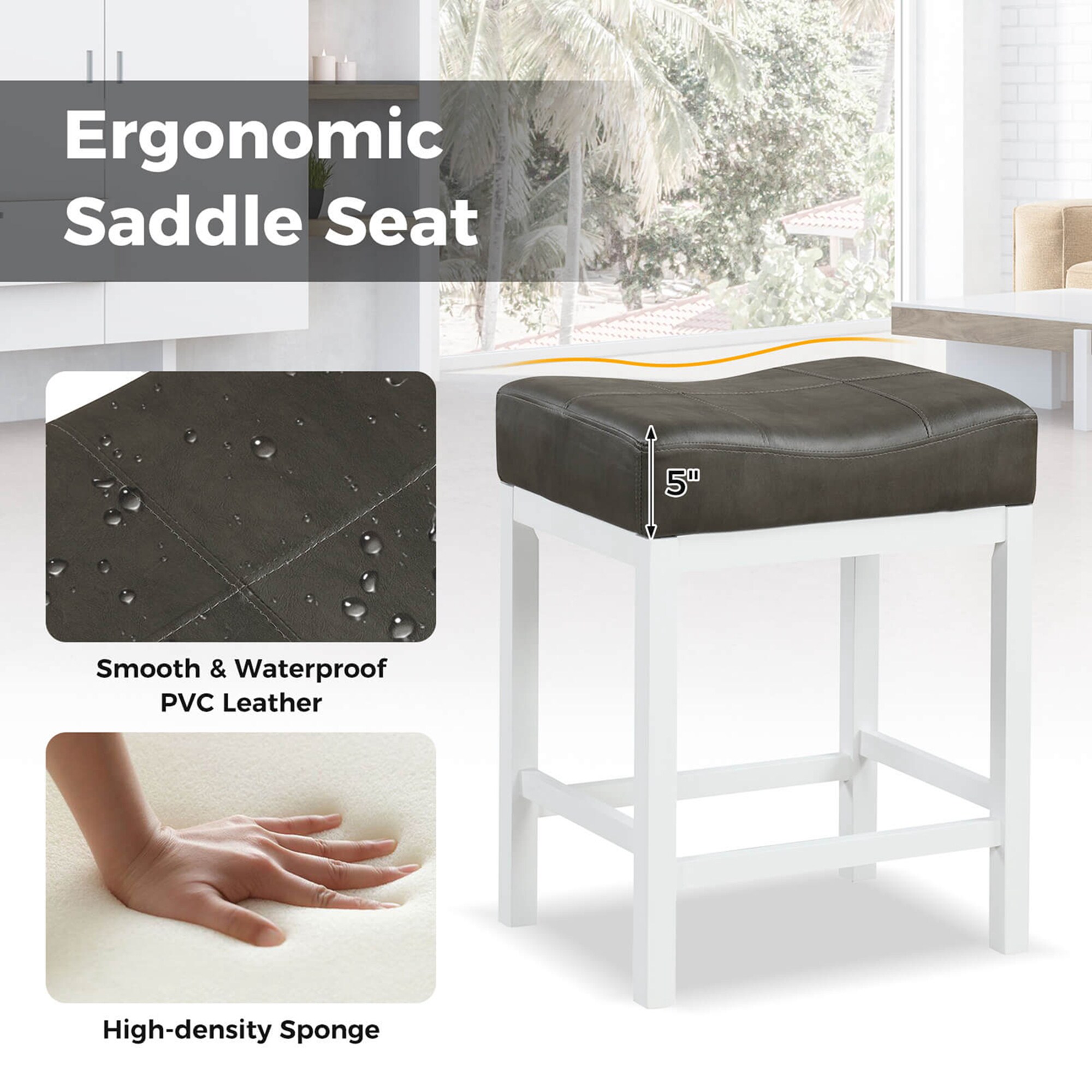 Costway HCST02972 stools - View #3
