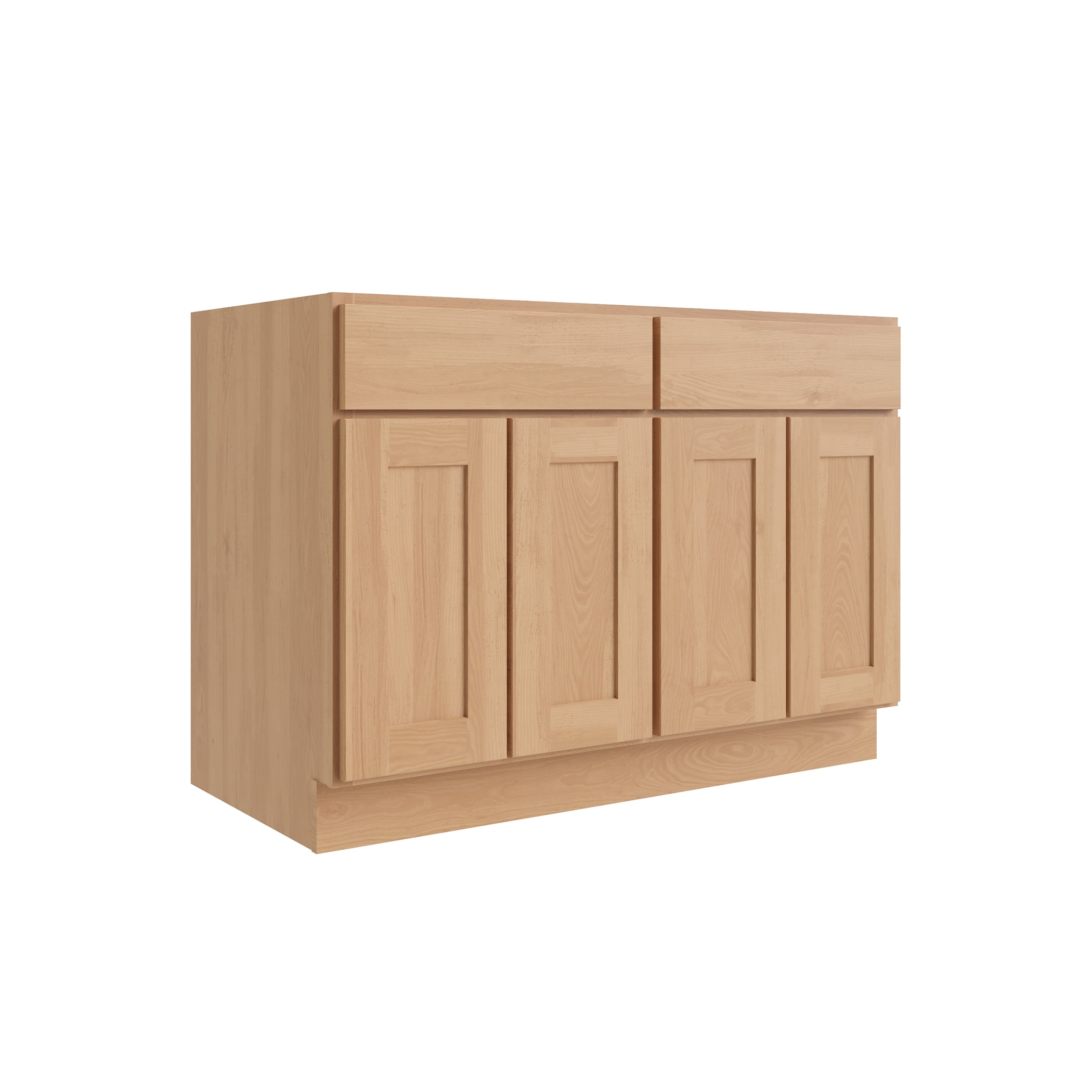 RELIABILT L05-B48 Parkstone 38-in W x 34.5-in H x 24-in D Wheat Rubberwood 2 -Drawers Base Fully assembled Plywood Cabinet (Flat Panel Shaker)