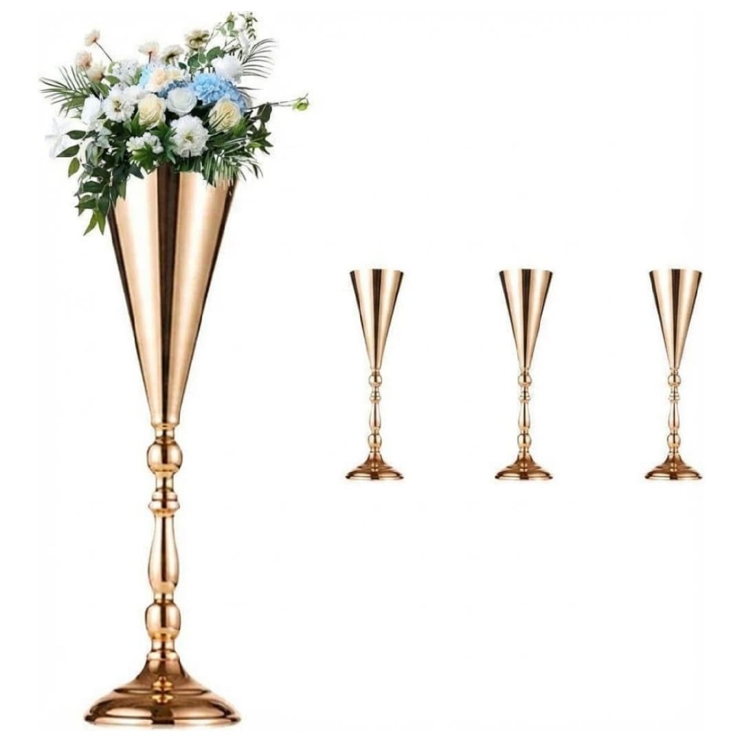 Garvee Metal Wedding Centerpieces Vase Gold Centerpieces Table Tall Crystal Flowers Stand Wedding Flower Holders Crystal Chandelier for Anniversary Ceremony Party Birthday Event Home Decoration
