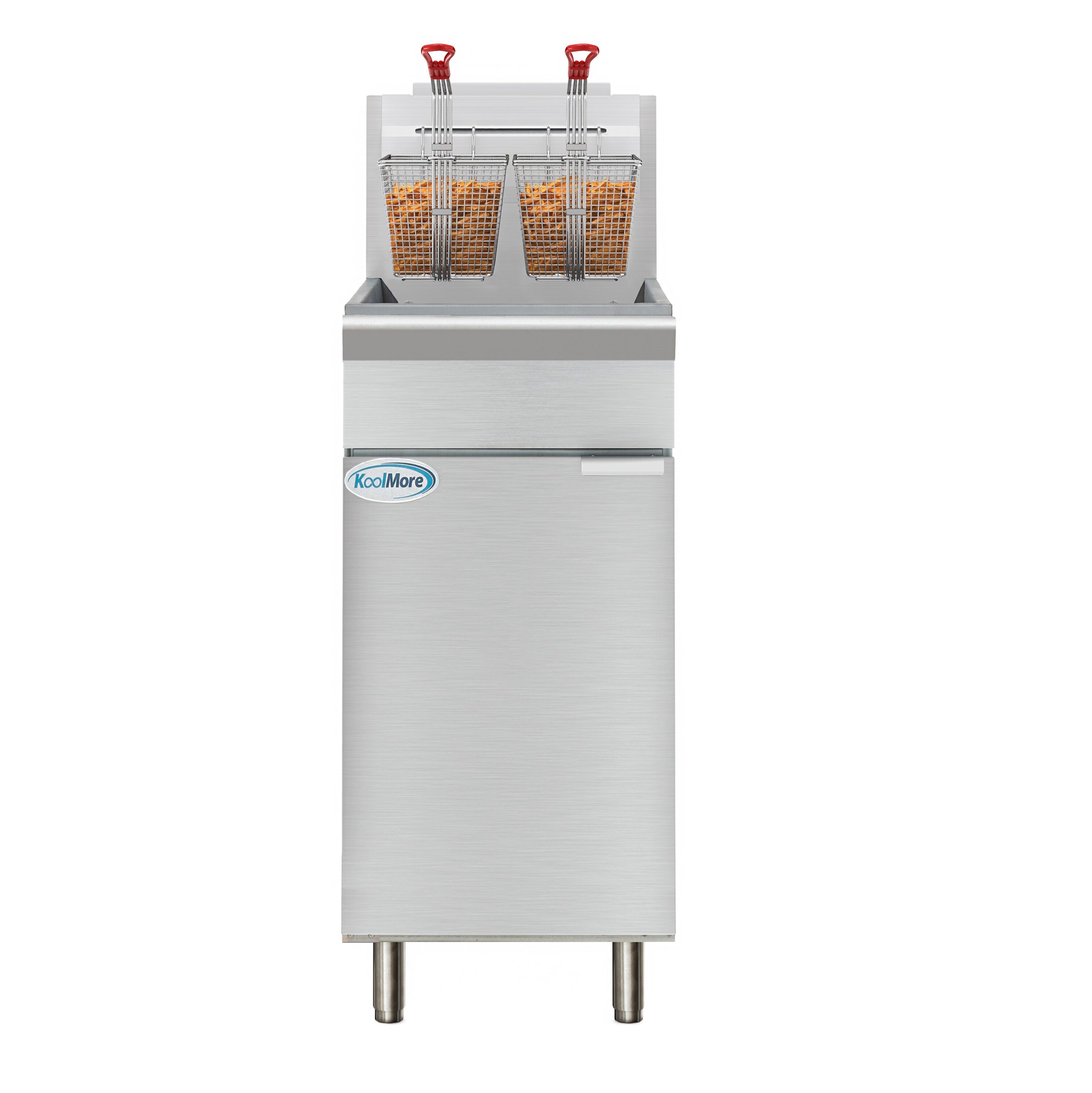 KoolMore LOW-KM-FDF40-NG 2 -Basket 40-lbs. Commercial Deep Fryer